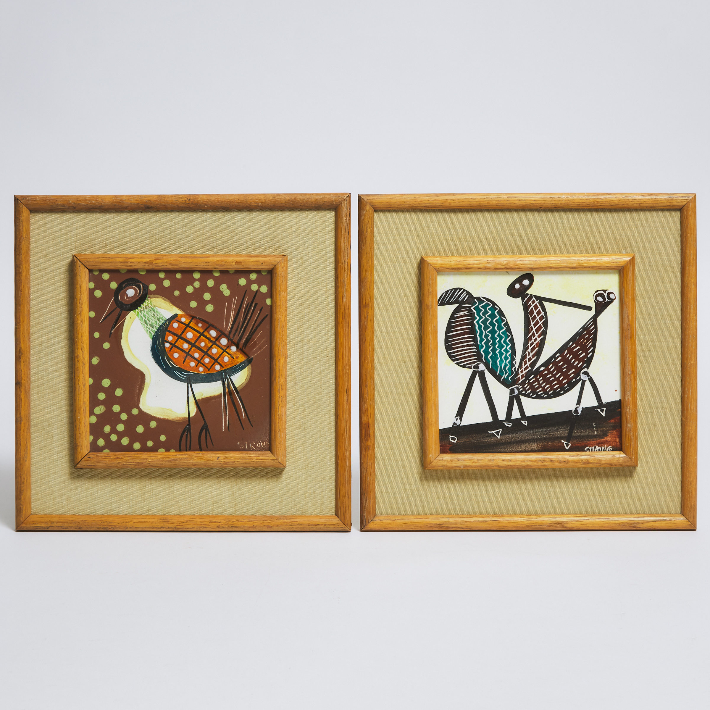 Harris Strong (American 1920-2006), Two Ceramic Tiles, c.1960
