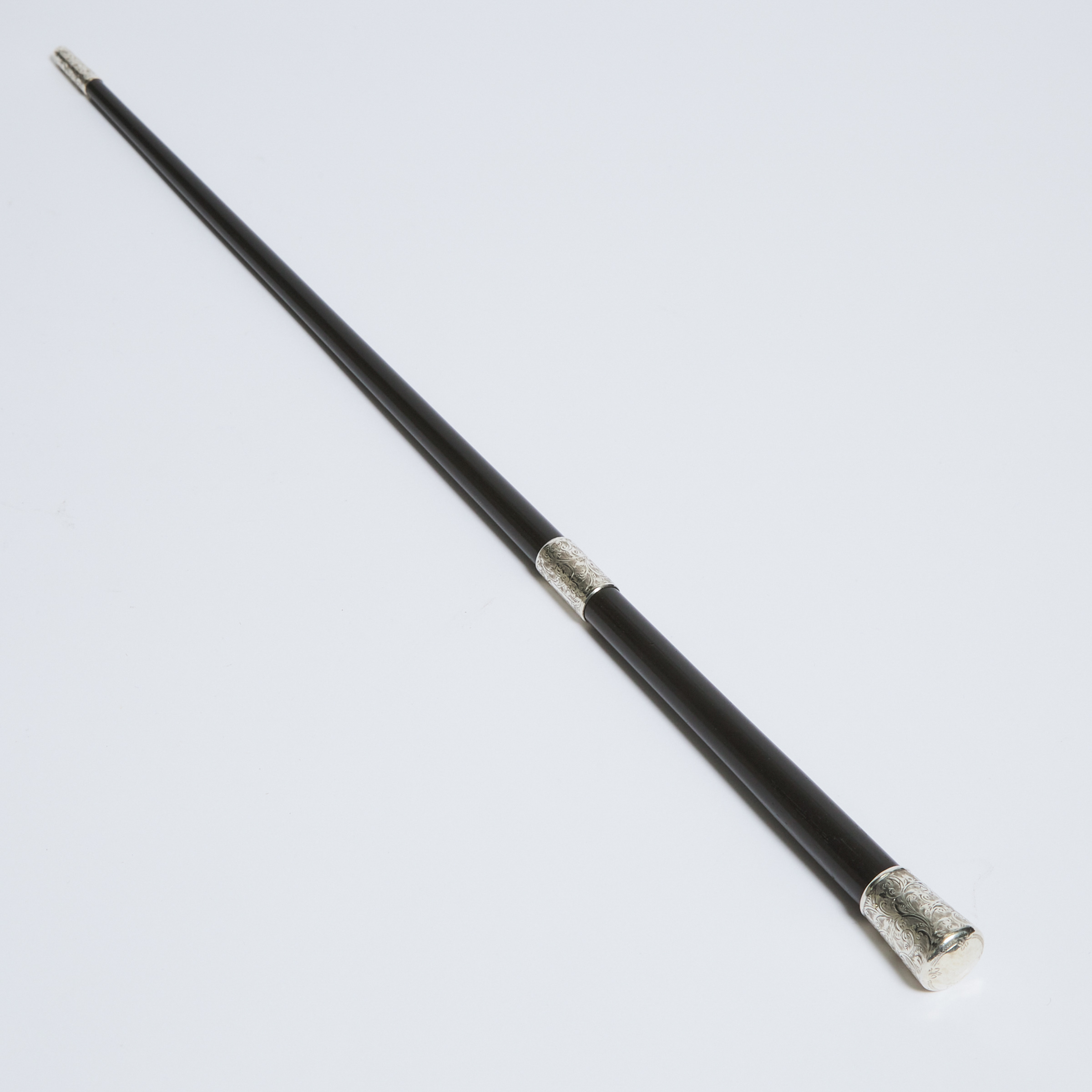English Silver Mounted Conductor's Baton, Chester, 1894
