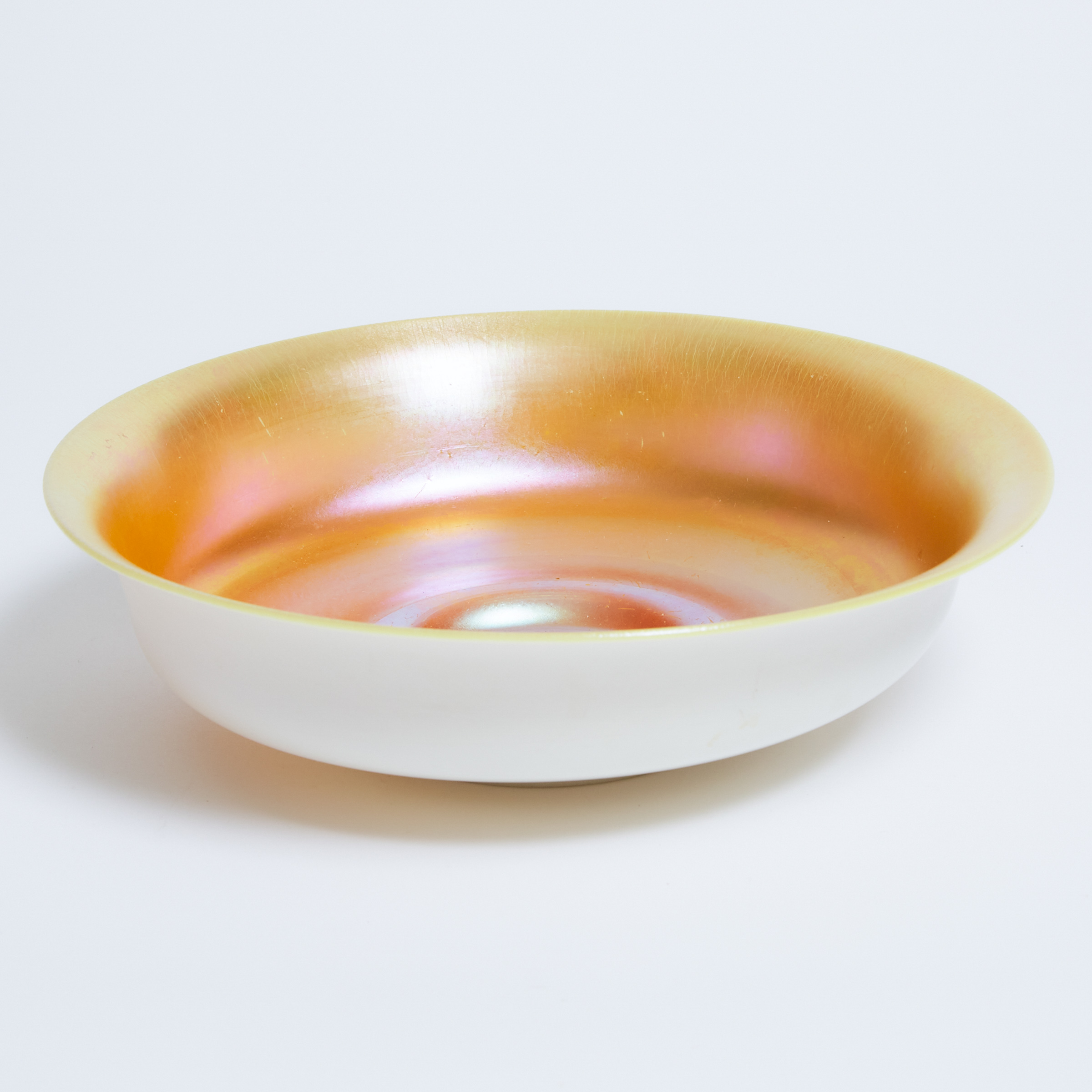 Steuben Iridescent Gold Aurene Glass Bowl, early 20th century