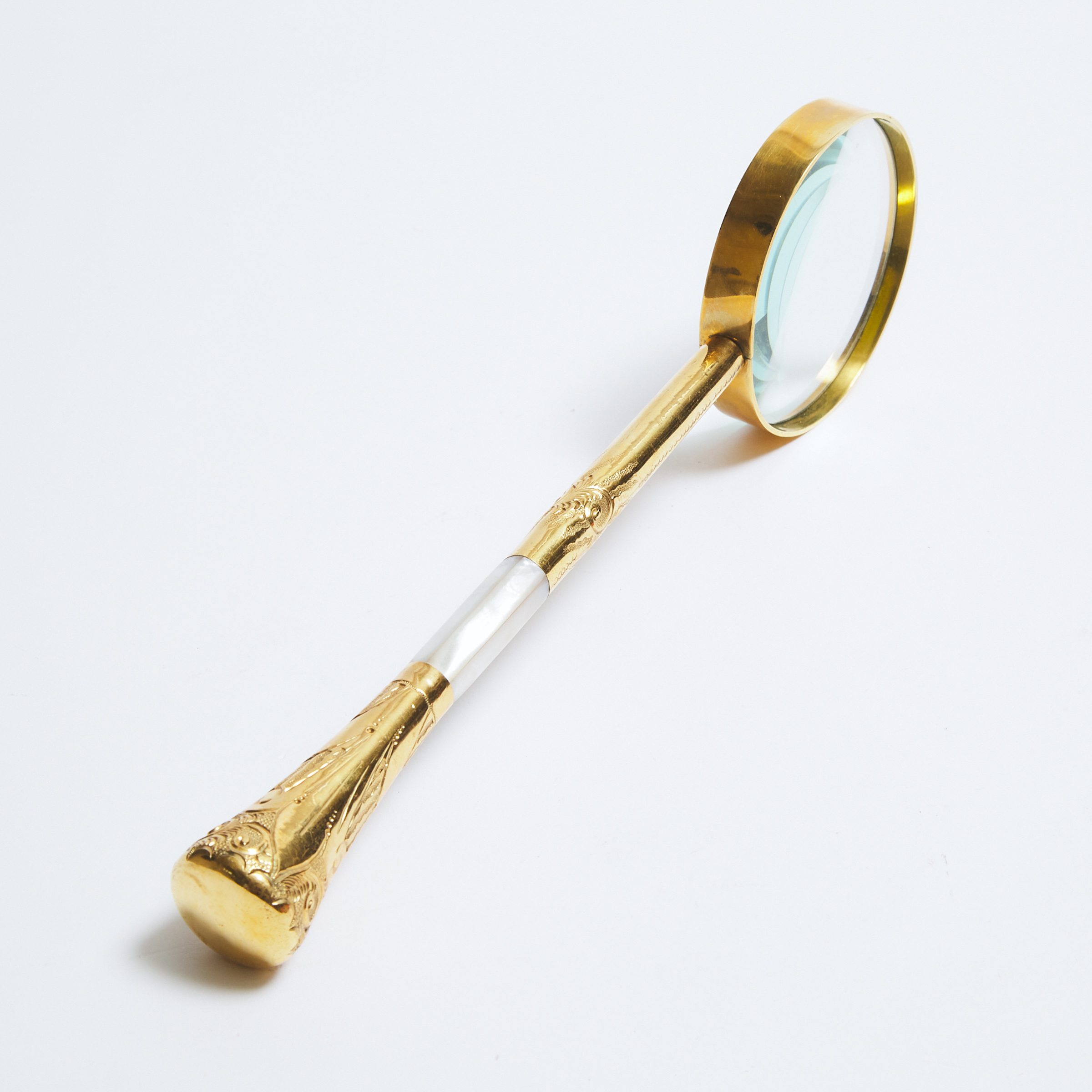 Victorian Parasol Handled Library Magnifying Glass, 19th century