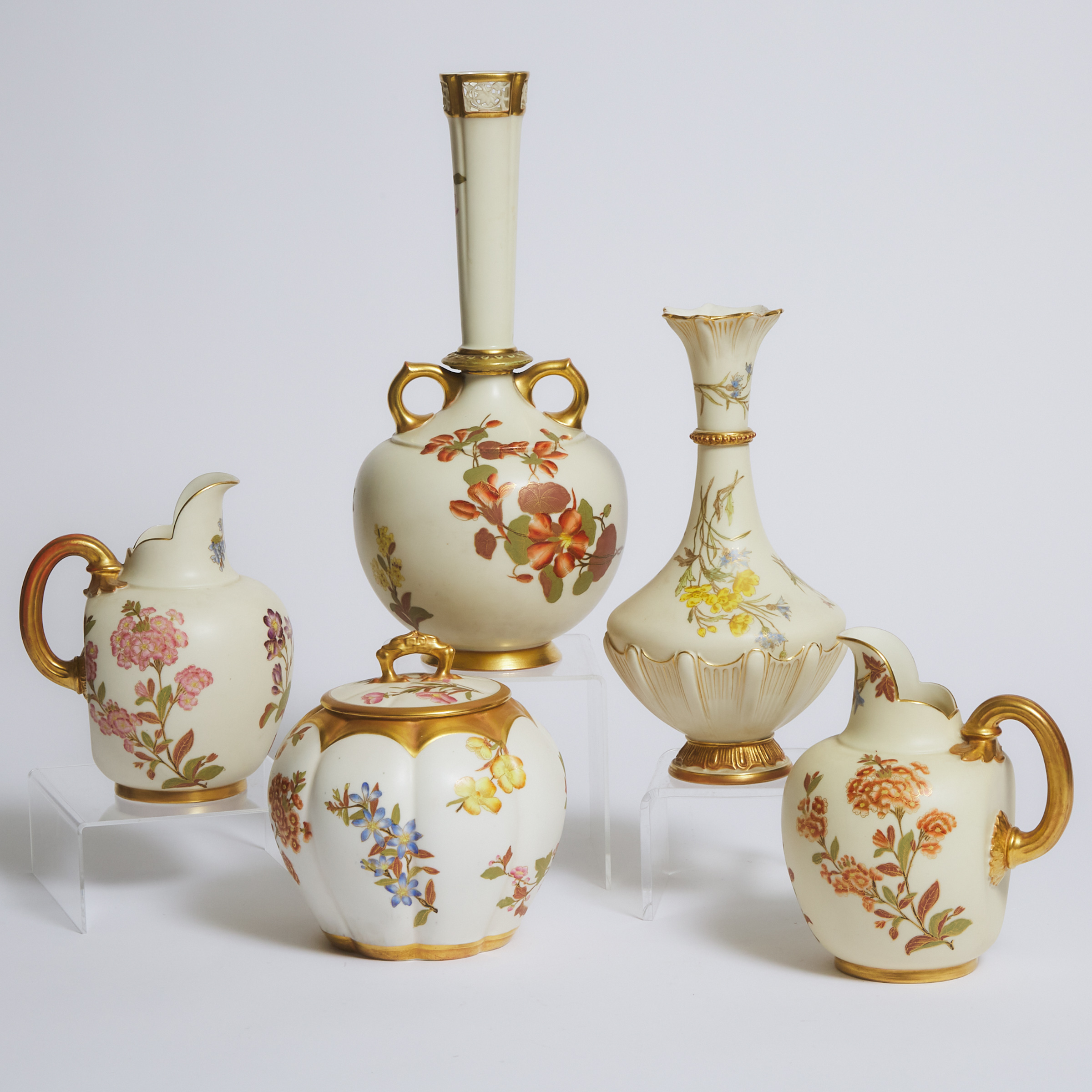 Group of Royal Worcester Porcelain, late 19th/early 20th century