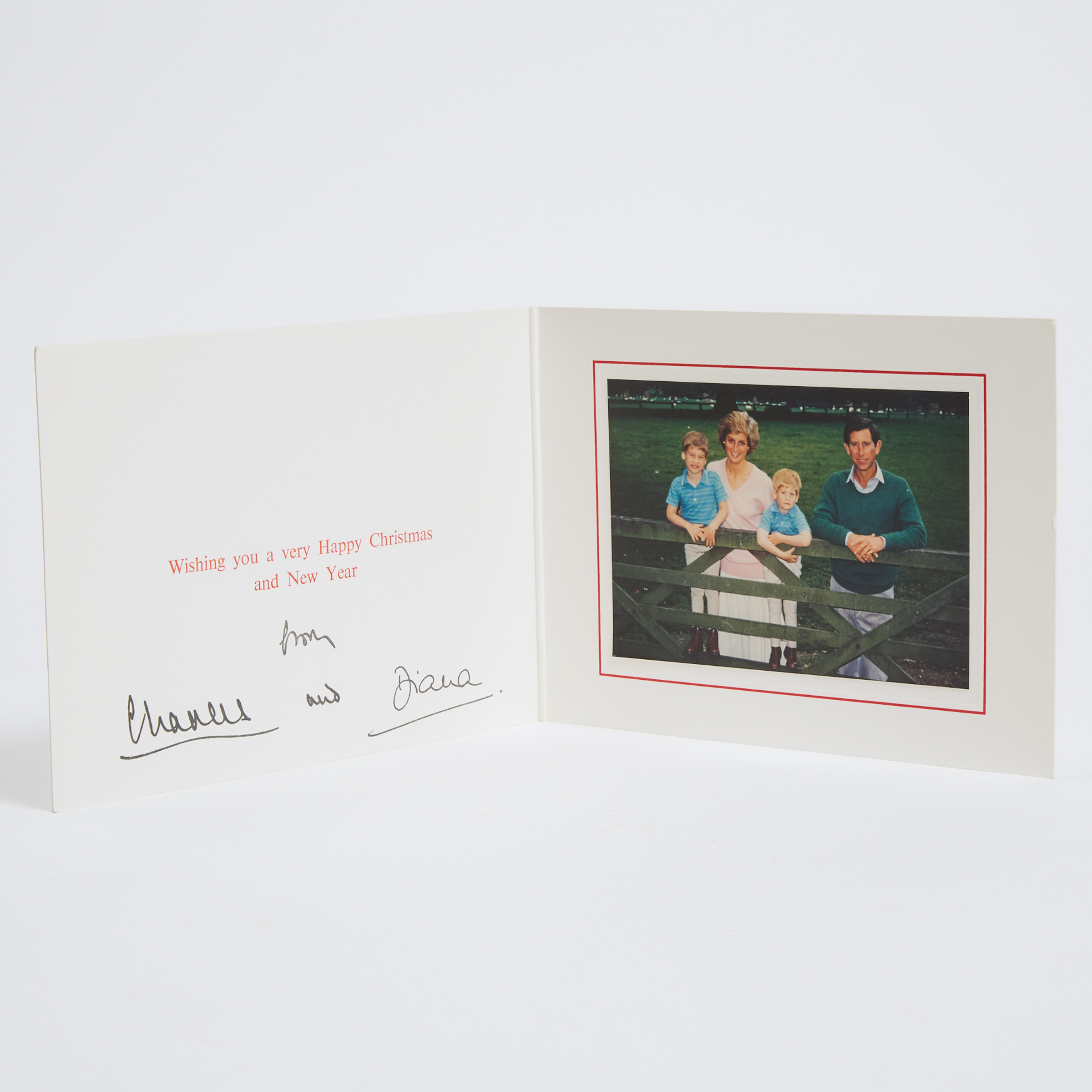 Charles and Diana Christmas Card, 1989