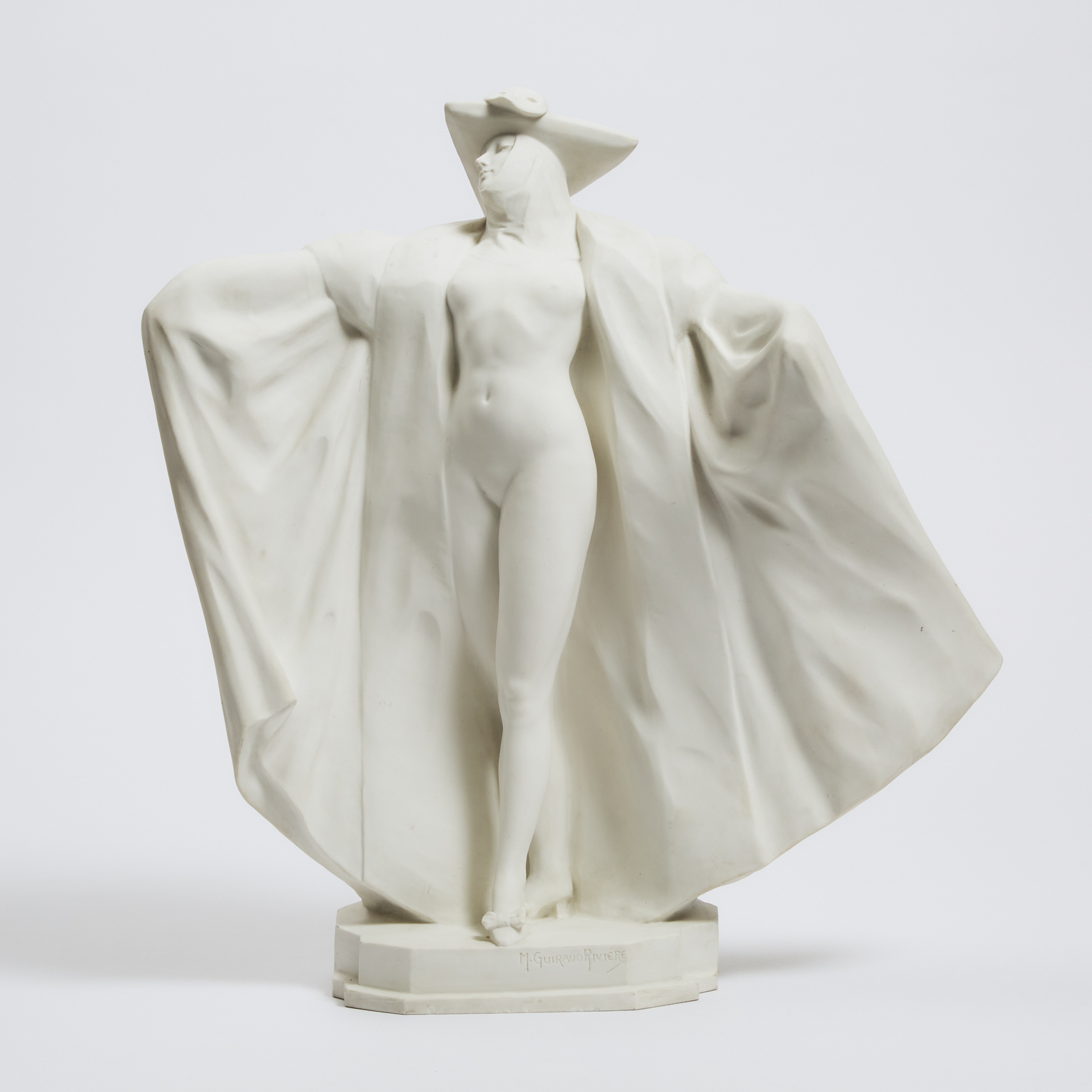 Sèvres White Biscuit Figure, 'Venezia', Maurice Guiraud-Rivière, c.1922