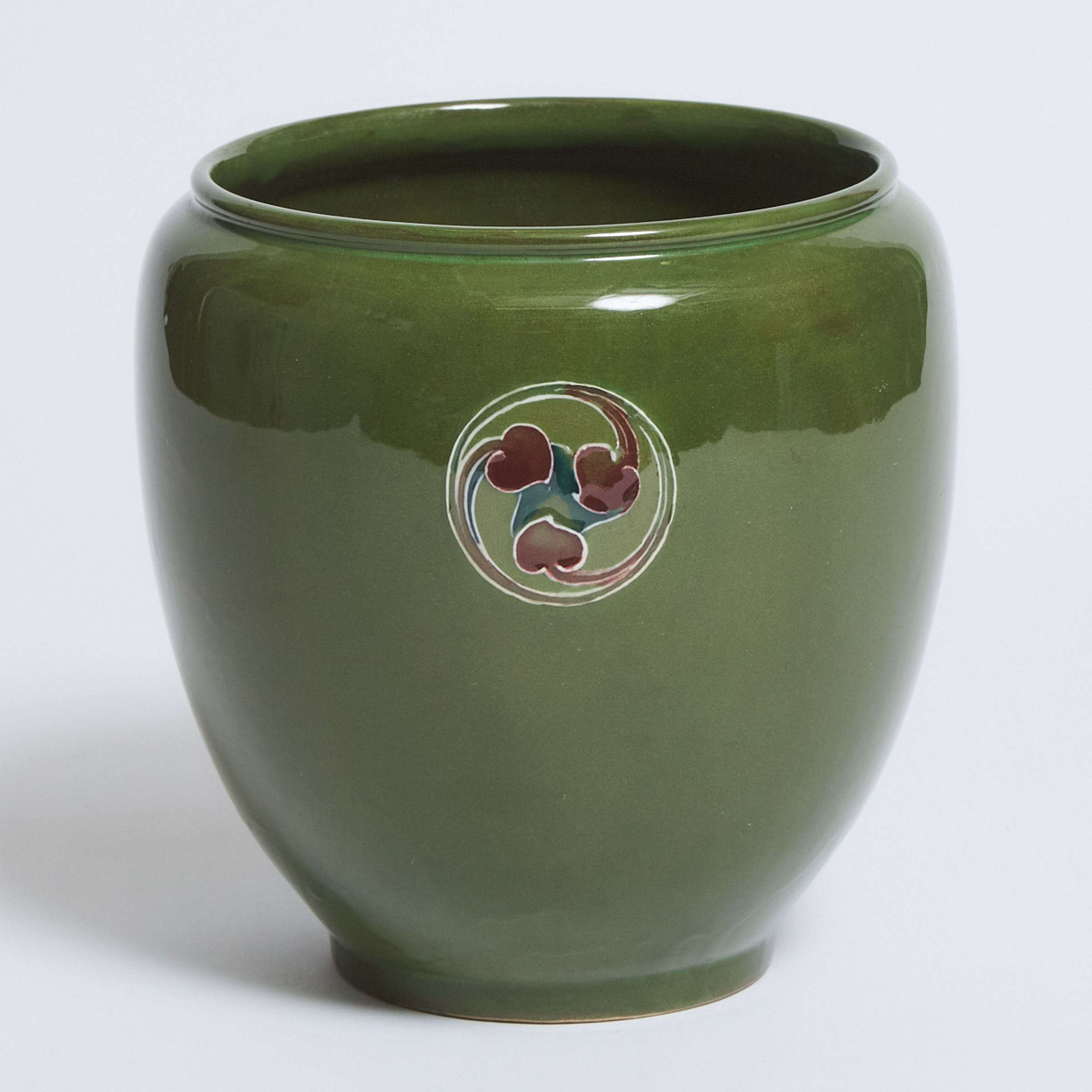 Moorcroft Green Flamminian Vase, c.1914