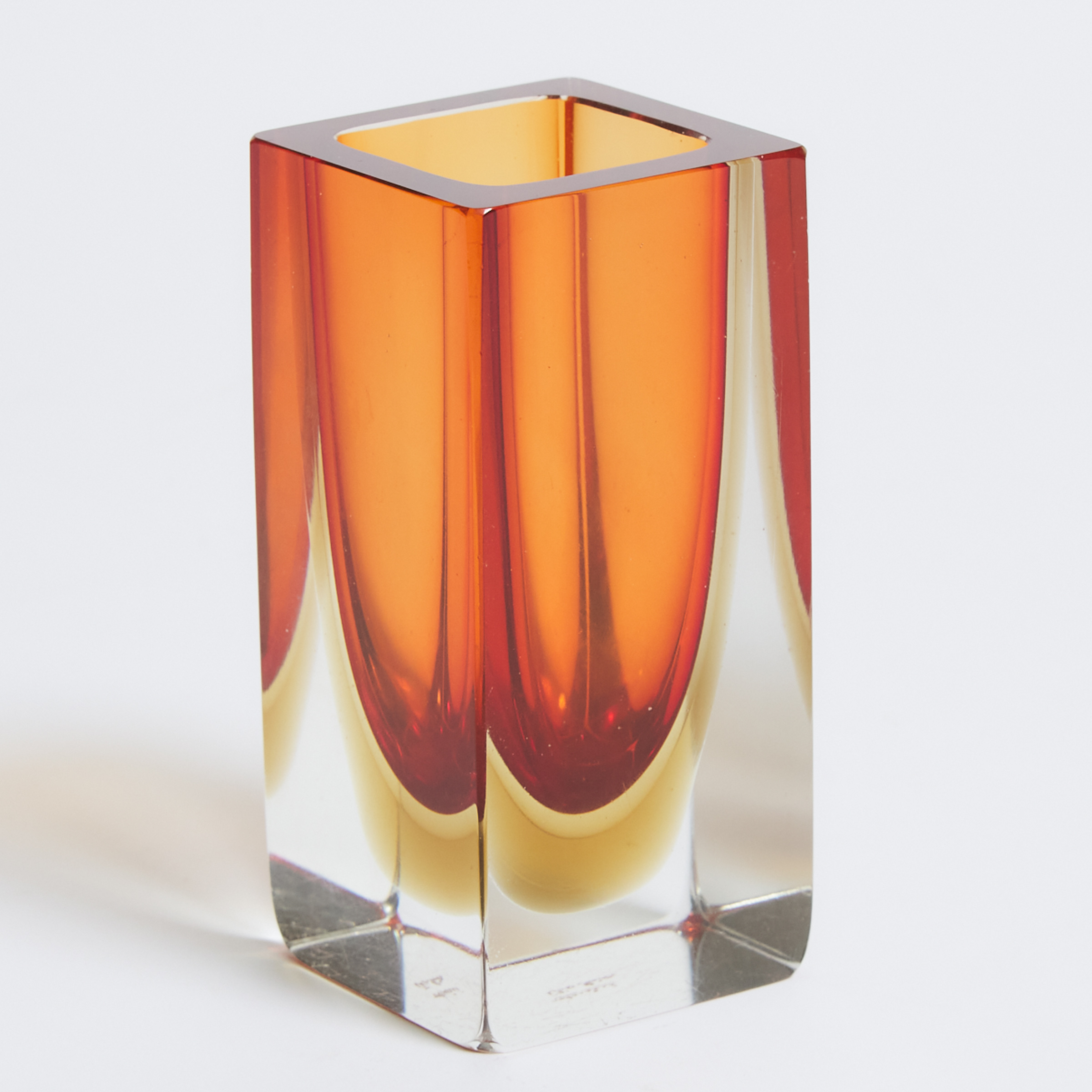 Venini Sommerso Glass Vase, 1960s