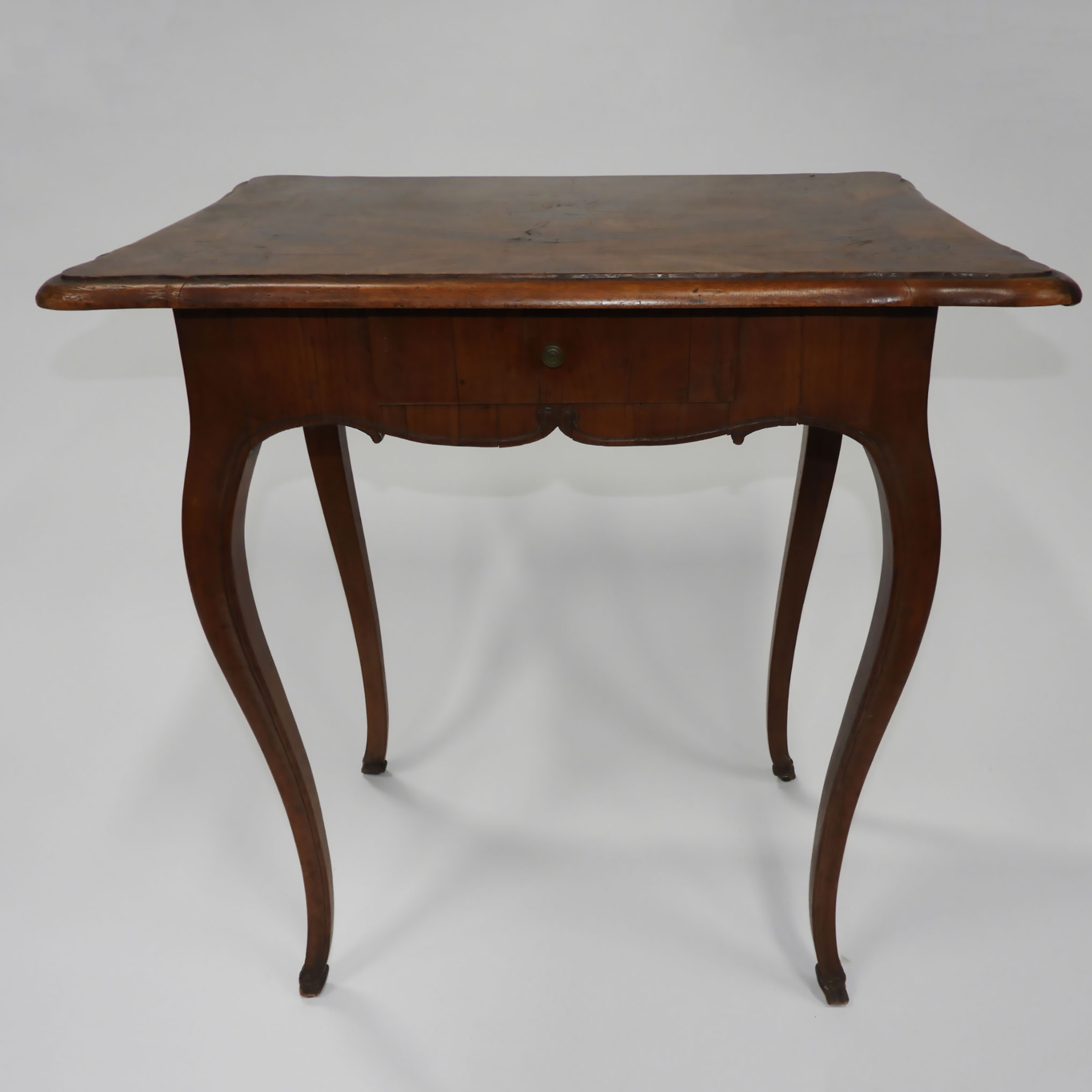 Continental Walnut Lamp Table, ealry 19th century,
