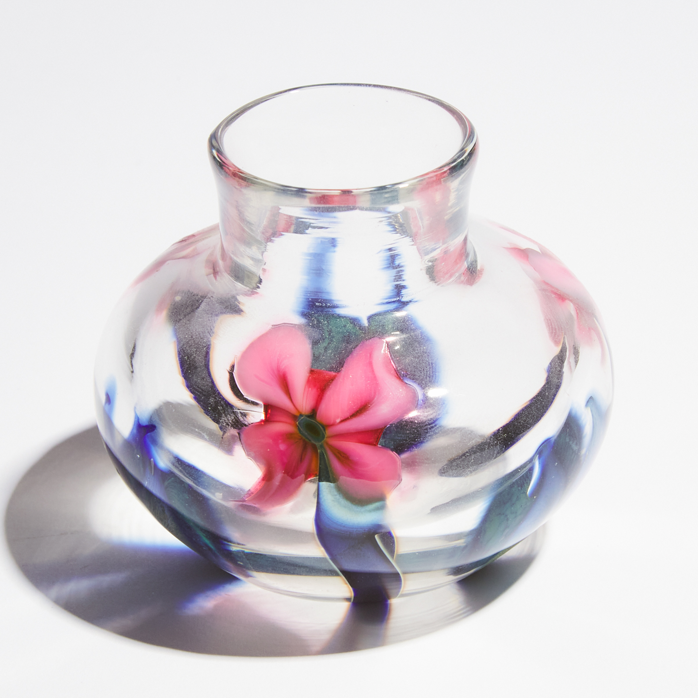Charles Lotton (American, 1935-2021), 'Multi Flora' Small Glass Vase, 2013