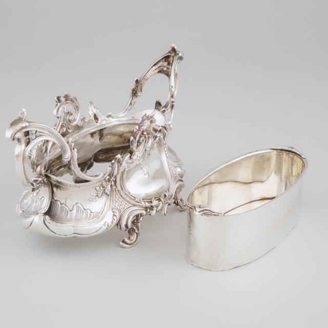 Continental Silver Two-Handled Oval Centrepiece, early 20th century
