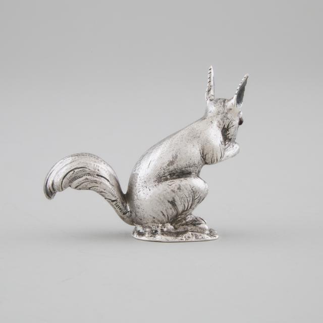 Italian Silver Model of a Squirrel, Buccellati, Milan, 20th century