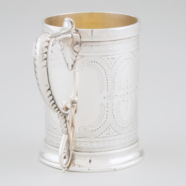 Victorian Silver Mug, George Unite, Birmingham, 1870