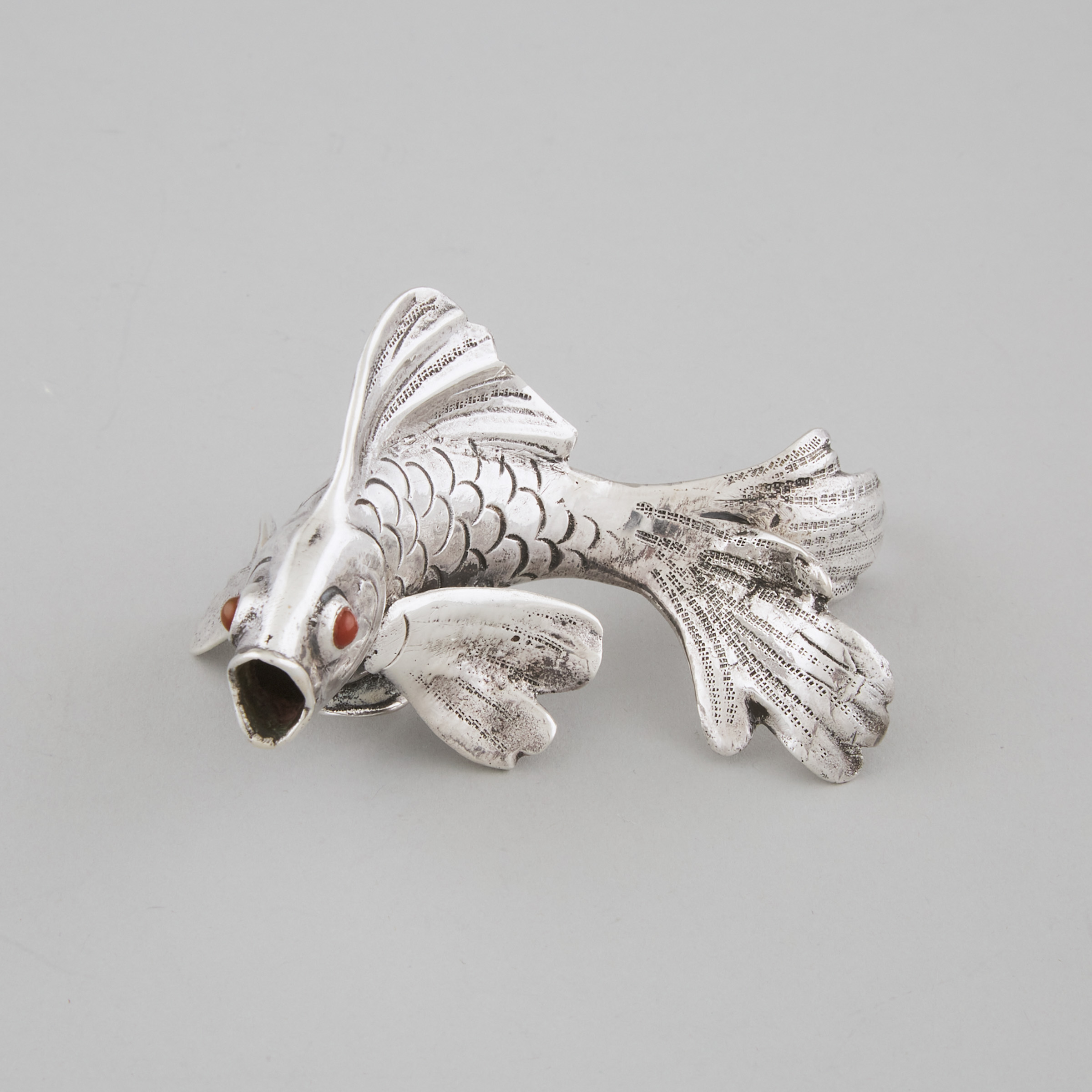 Italian Silver Model of a Fish, Buccellati, Milan, 20th century