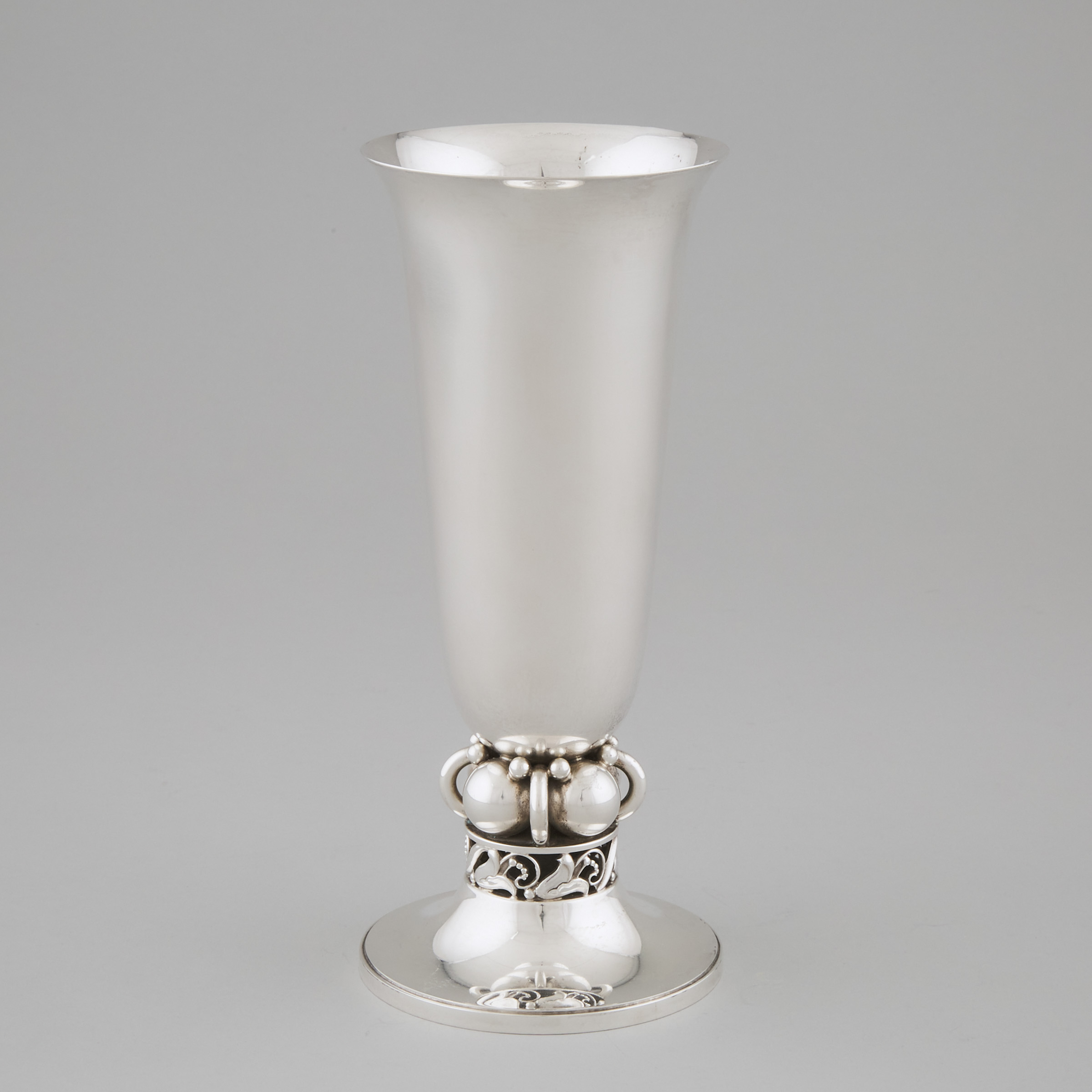 American Silver Vase, Alphonse La Paglia for International Silver Co., mid-20th century 