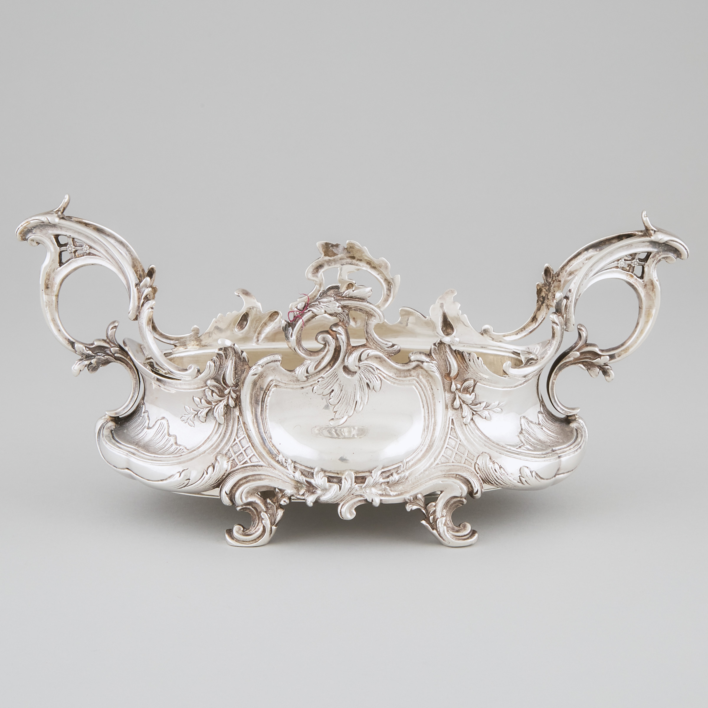 Continental Silver Two-Handled Oval Centrepiece, early 20th century