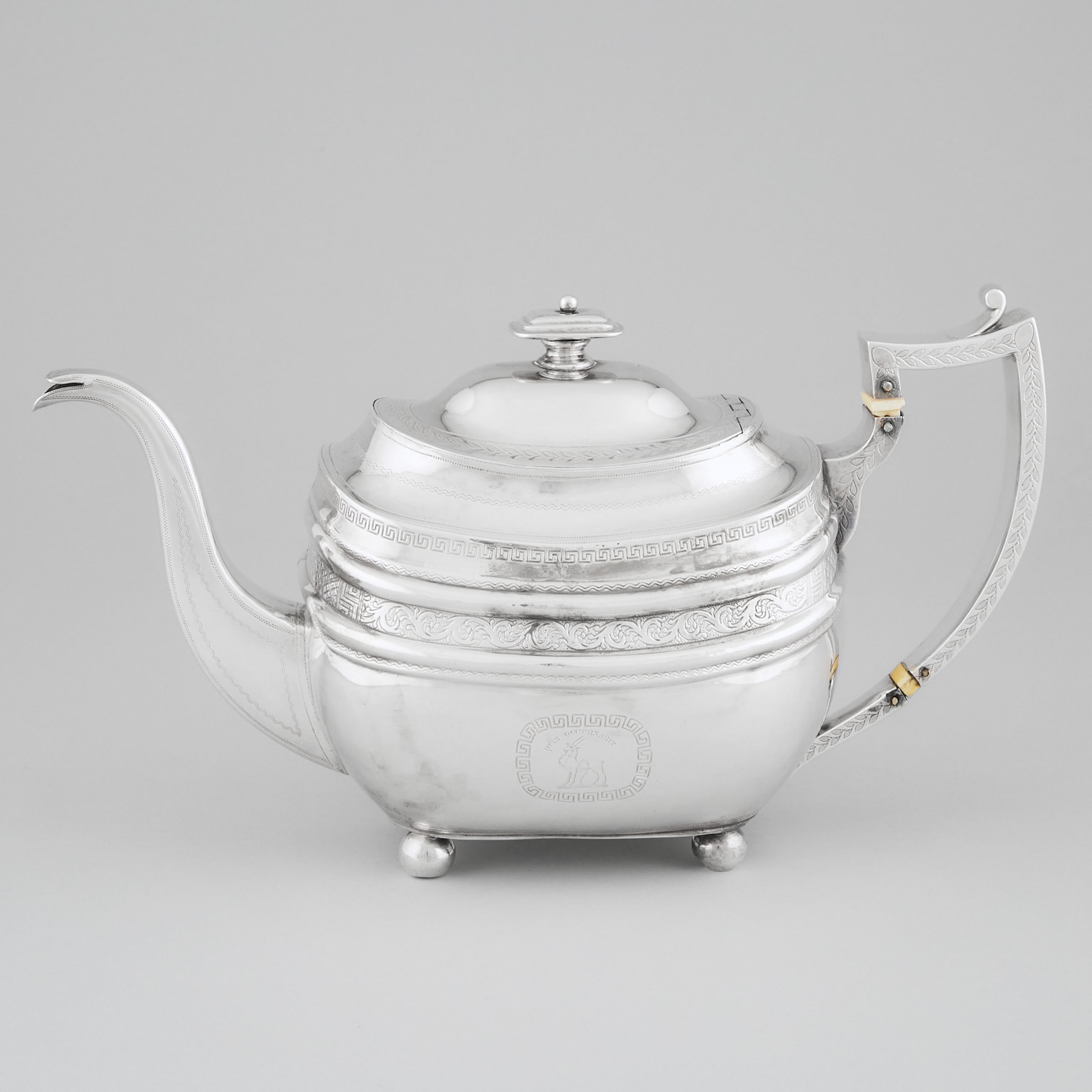George III Scottish Silver Teapot, Edinburgh, 1806