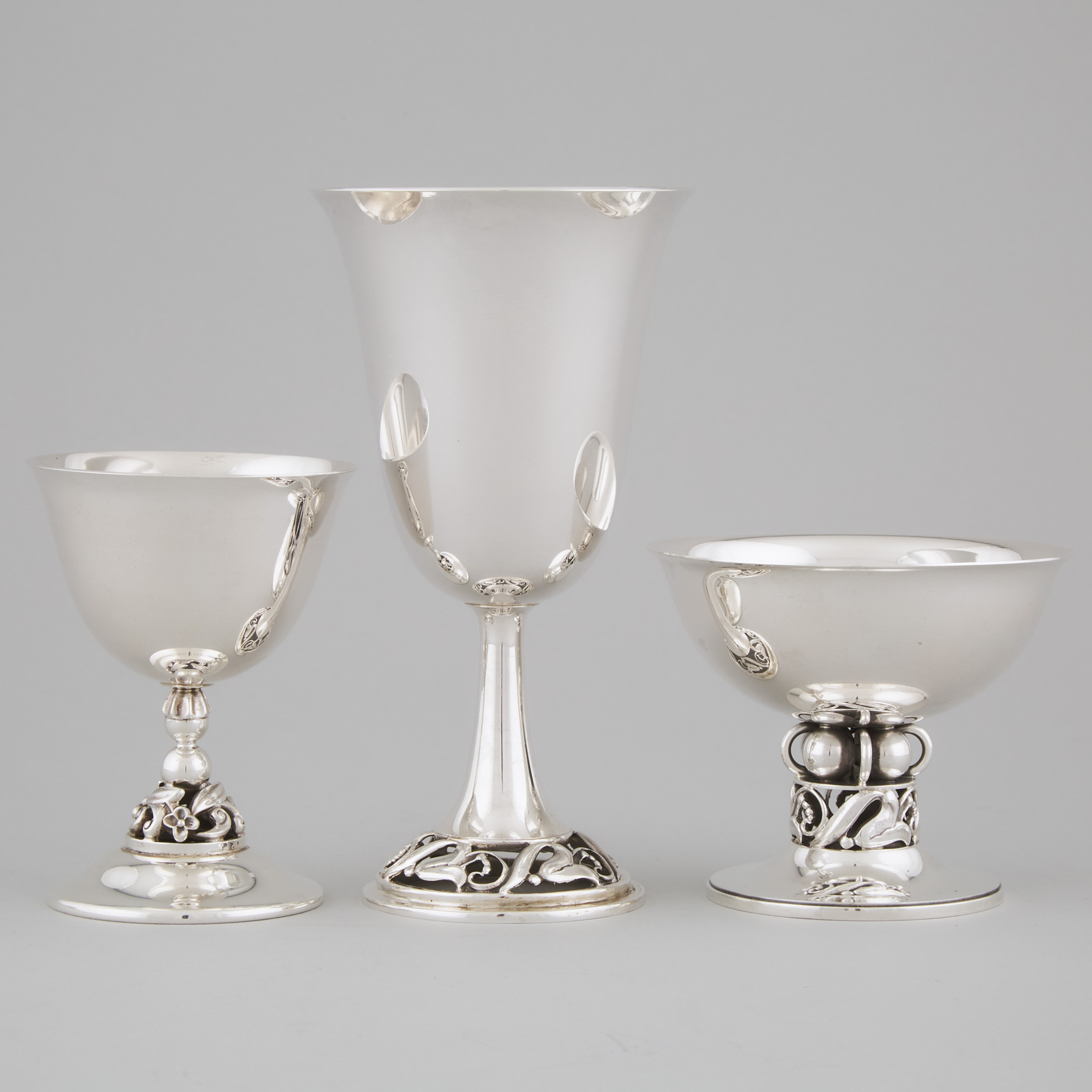 American Silver Stemware Service, Alphonse La Paglia for International Silver Co., mid-20th century 