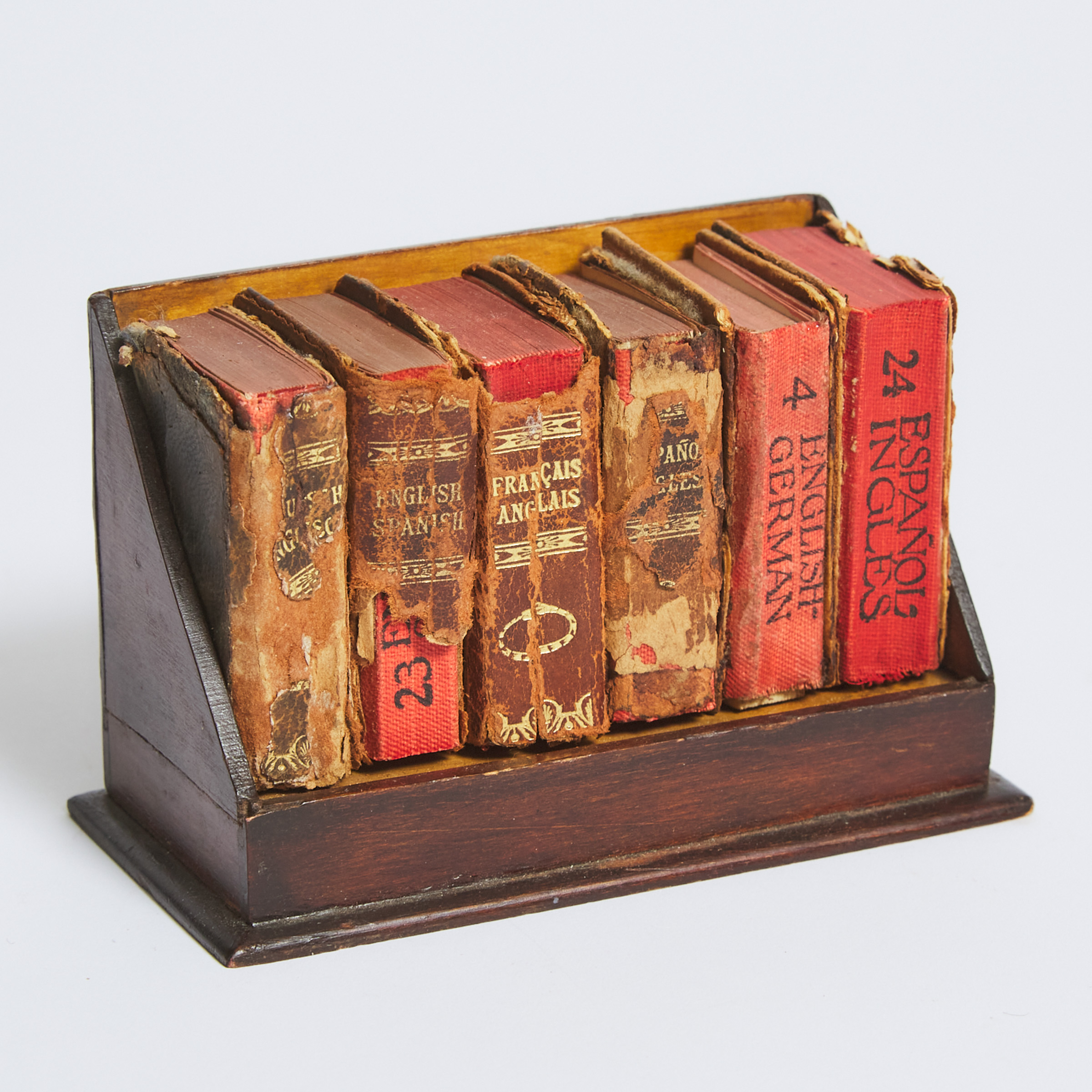 Set of Six 'Lilliput Wörterbuch' Miniature Translation Dictionaries, early 20th century