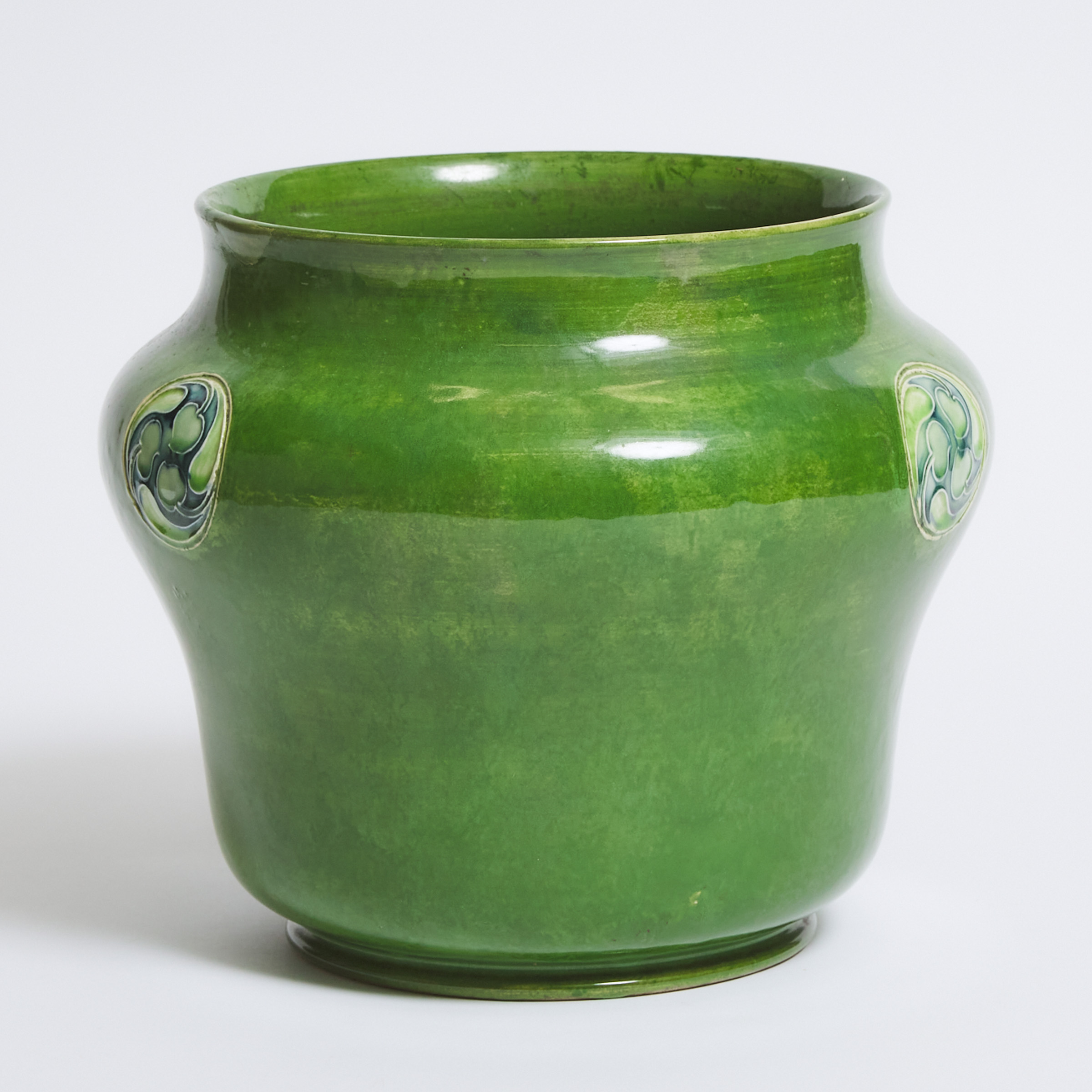 Macintyre Moorcroft Green Flamminian Large Vase, for Liberty & Co., c.1906-13