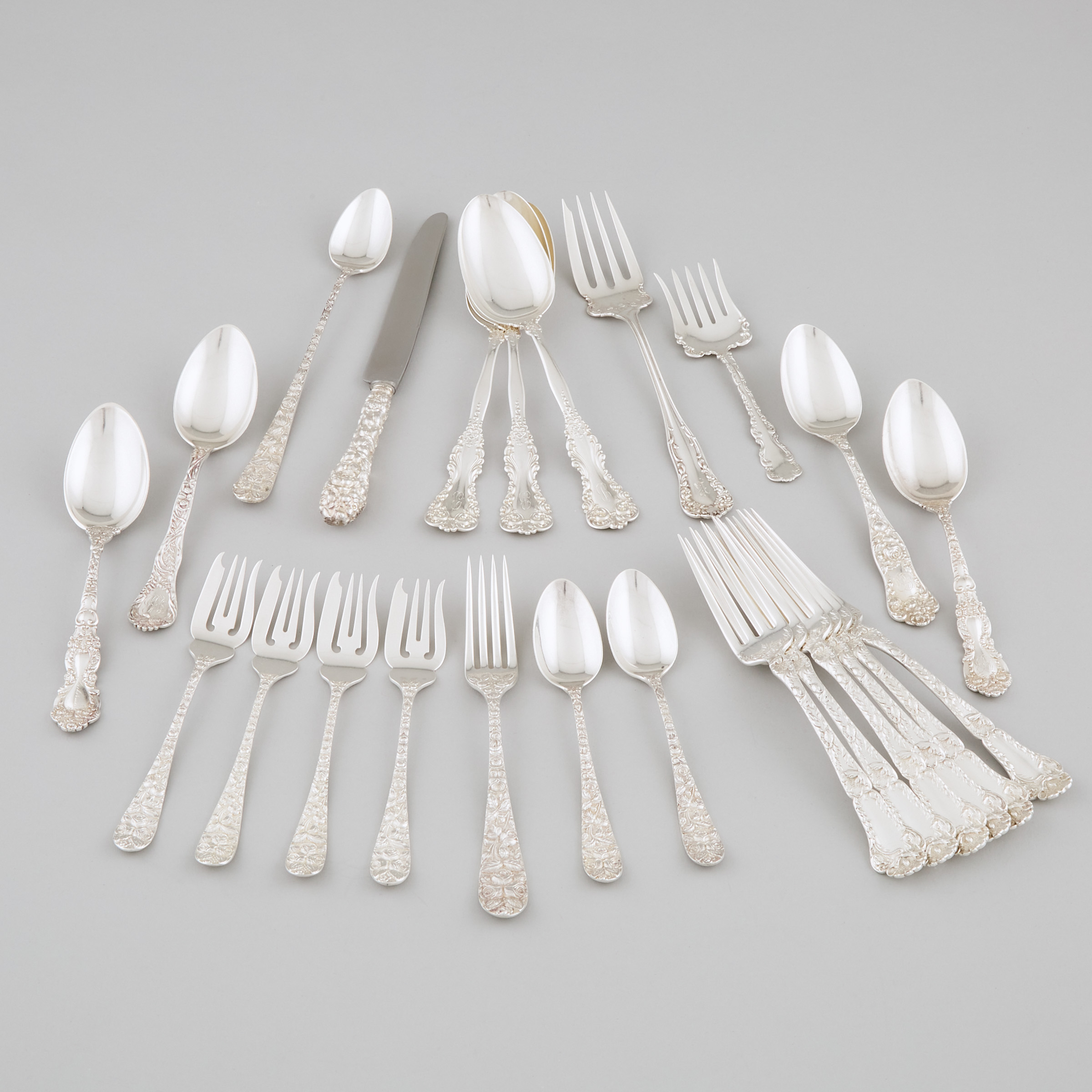 Group of American Silver Flatware, late 19th/early 20th century