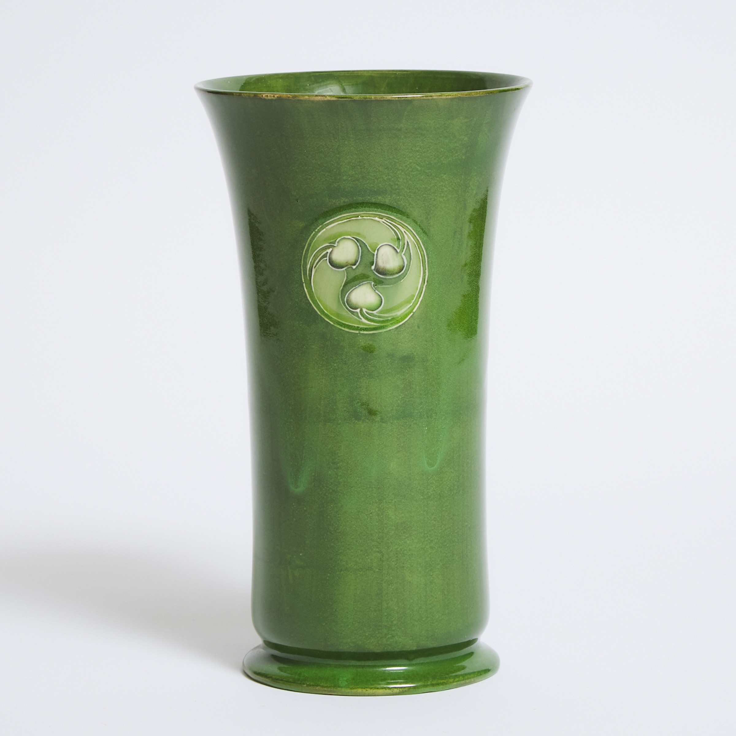 Macintyre Moorcroft Green Flamminian Vase, c.1906-13