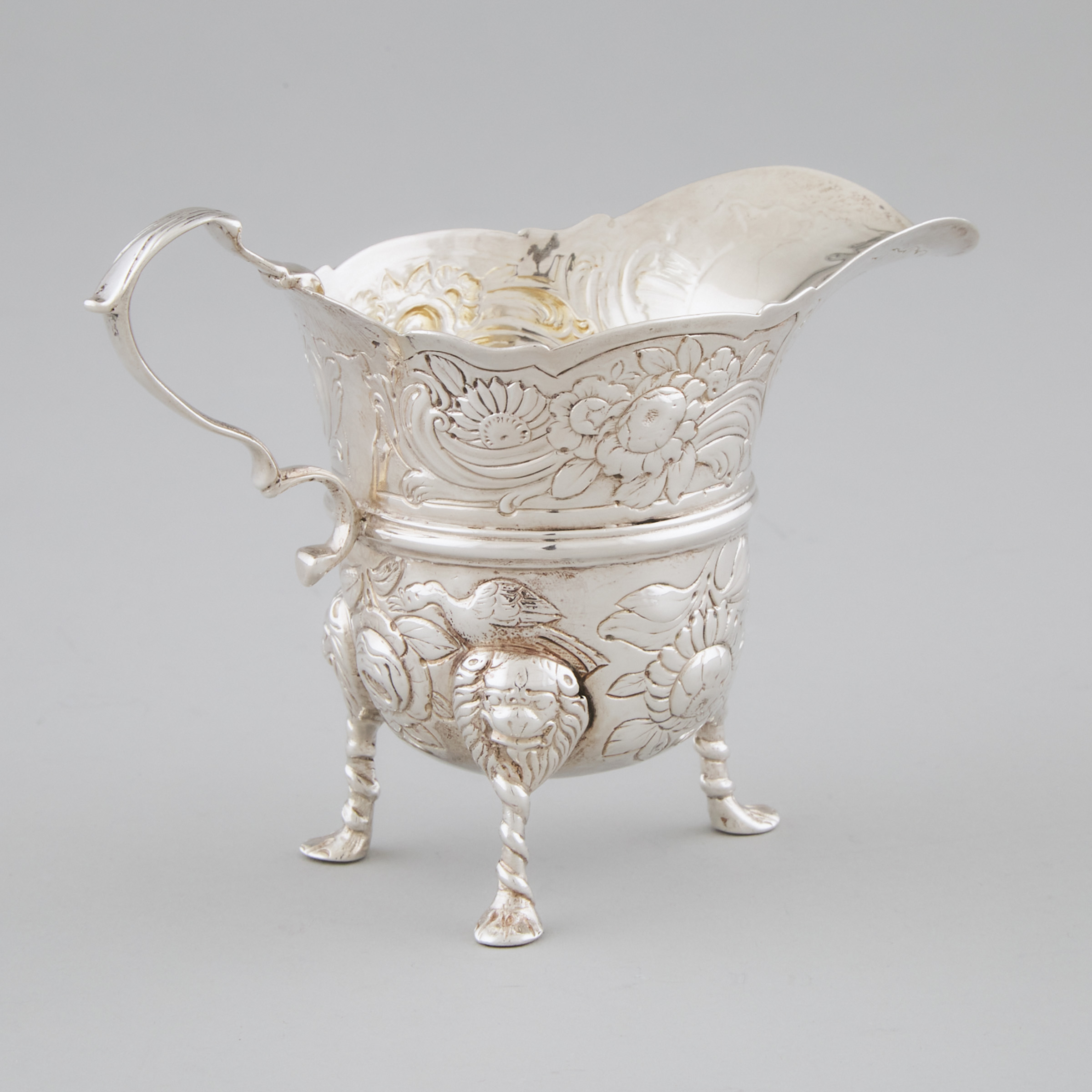 George III Irish Silver Cream Jug, Dublin, c.1760
