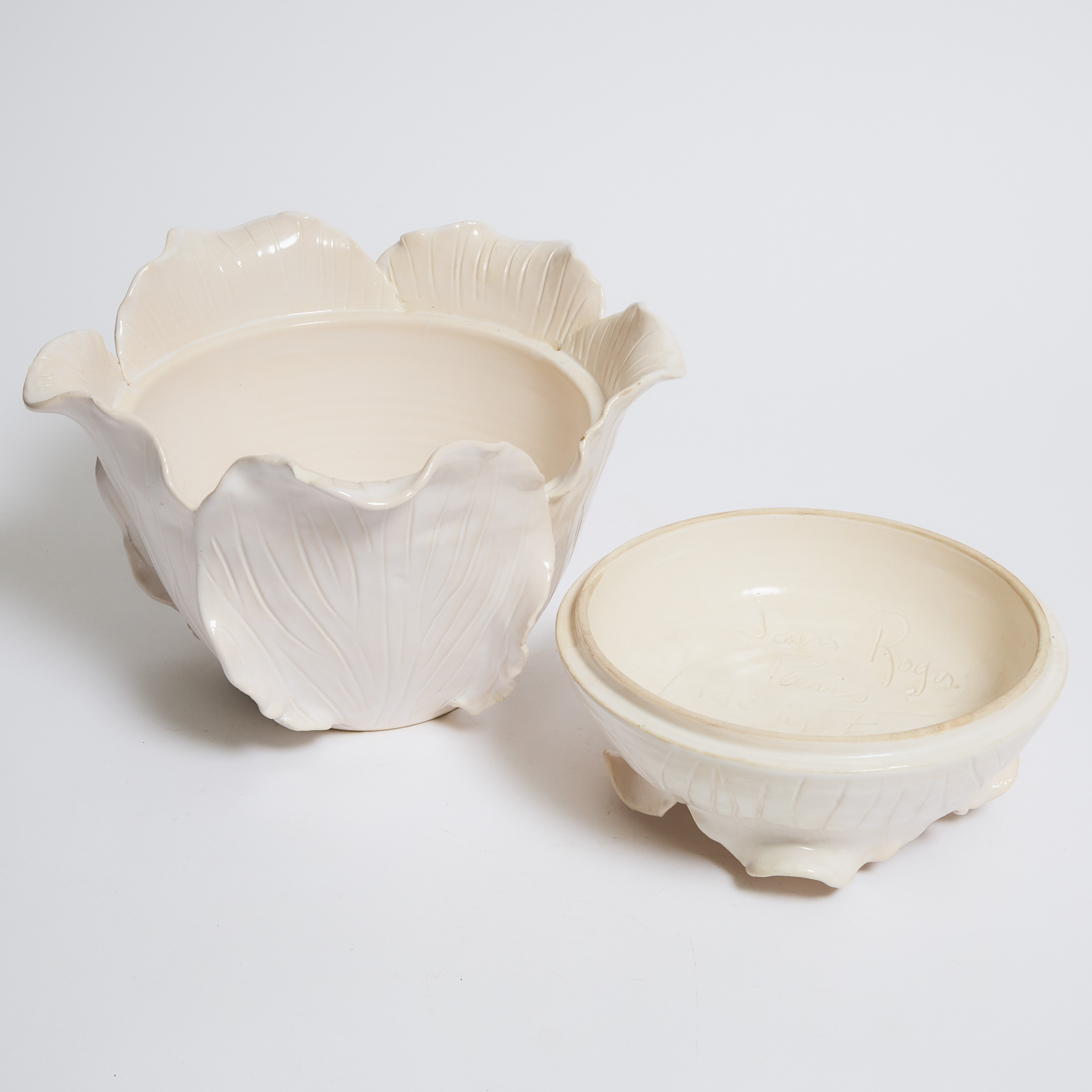 Jean Roger (French), Glazed Earthenware Cabbage Jar, c.1960