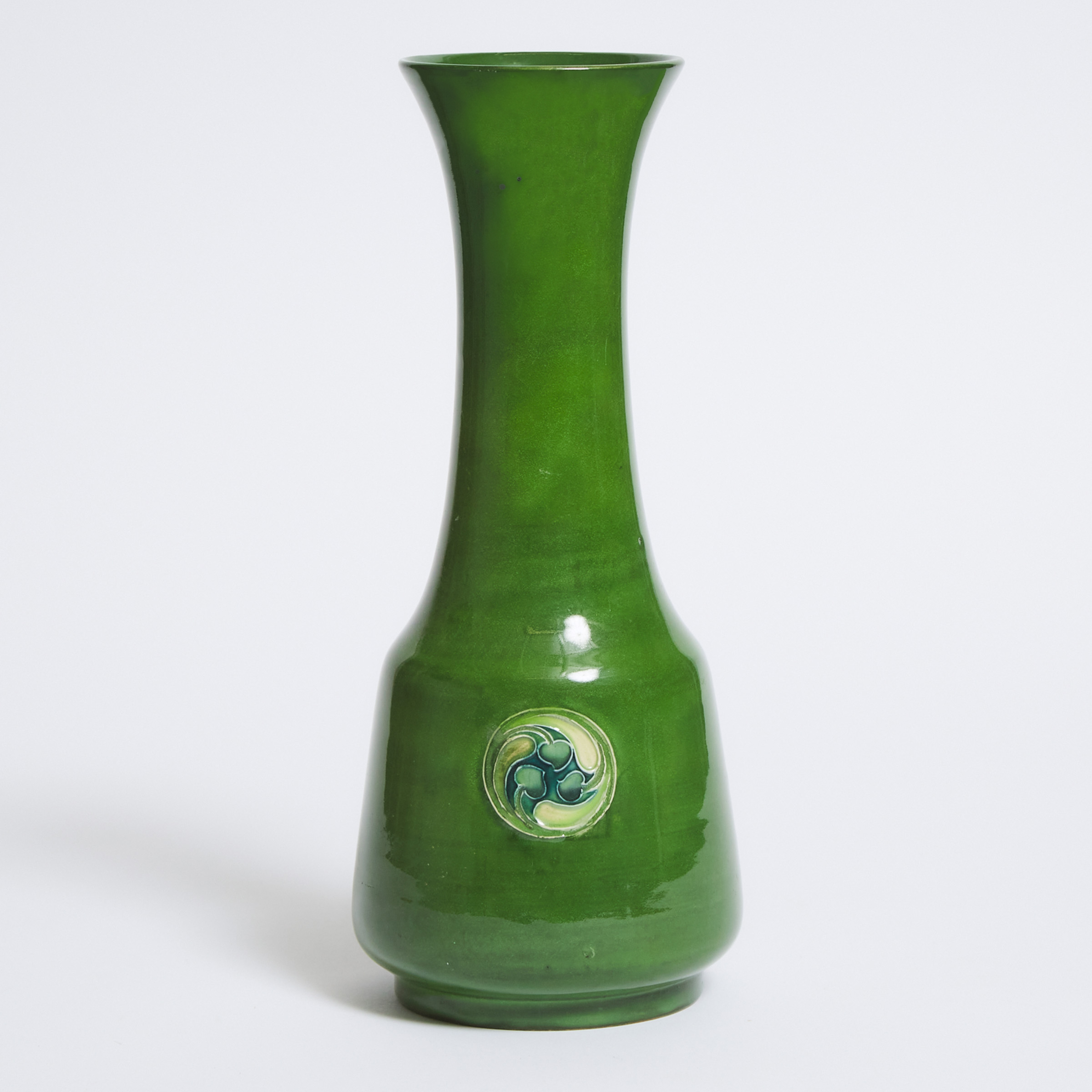 Macintyre Moorcroft Green Flamminian Vase, for Liberty & Co., c.1906-13