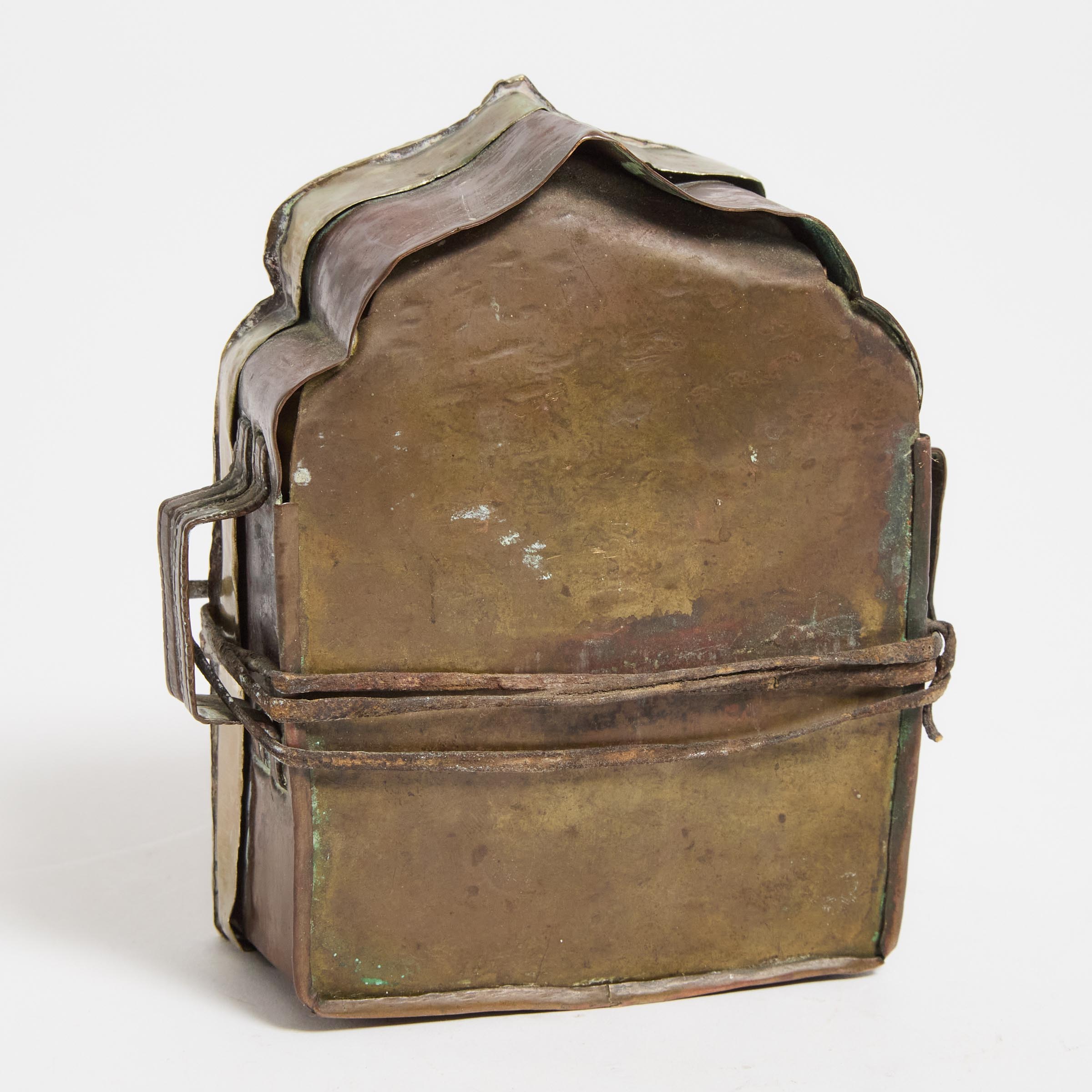 Tibetan Silver and Copper Gau or Prayer Box, 19th/early 20th century