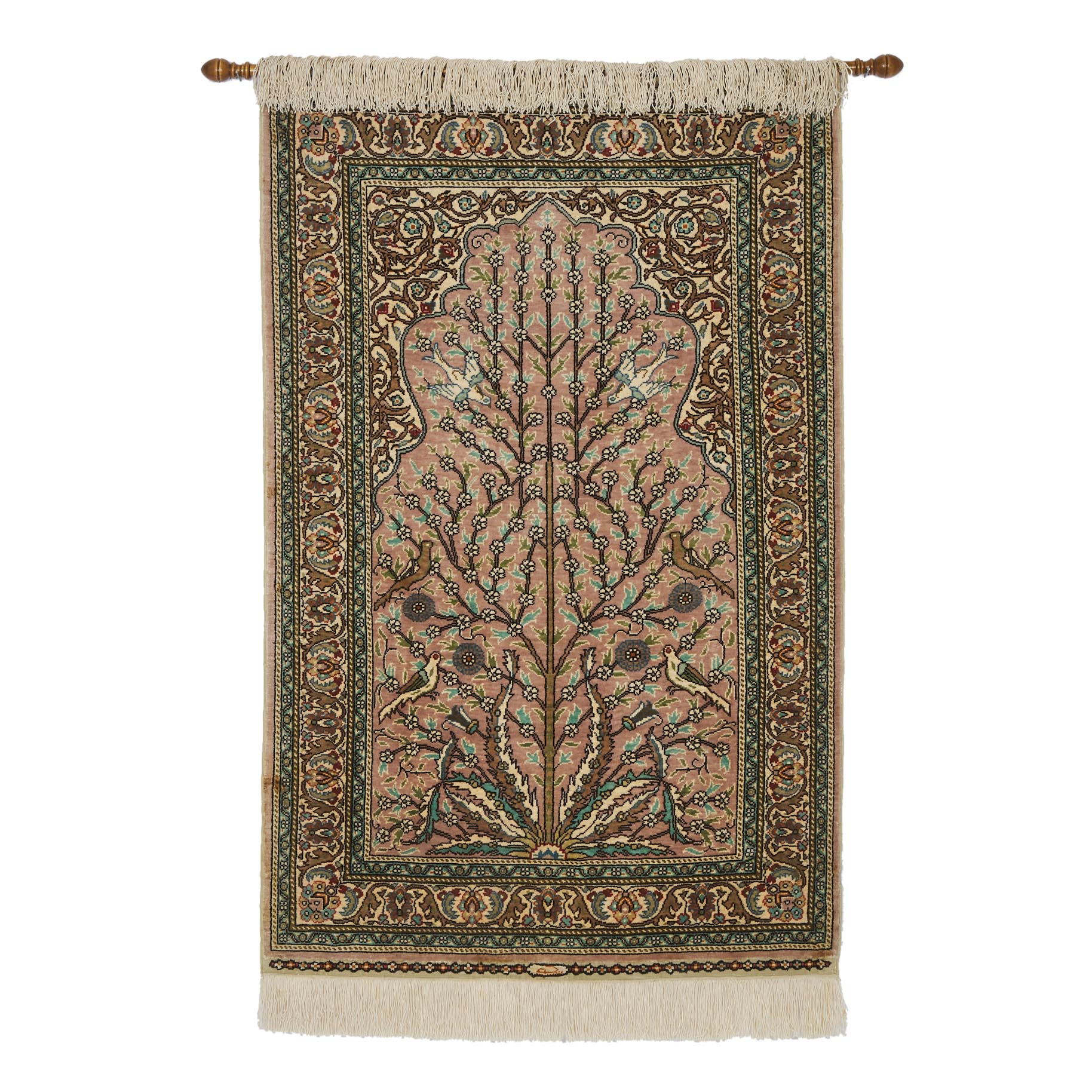 Fine Turkish Silk Kayseri Prayer Rug, c.1970/80