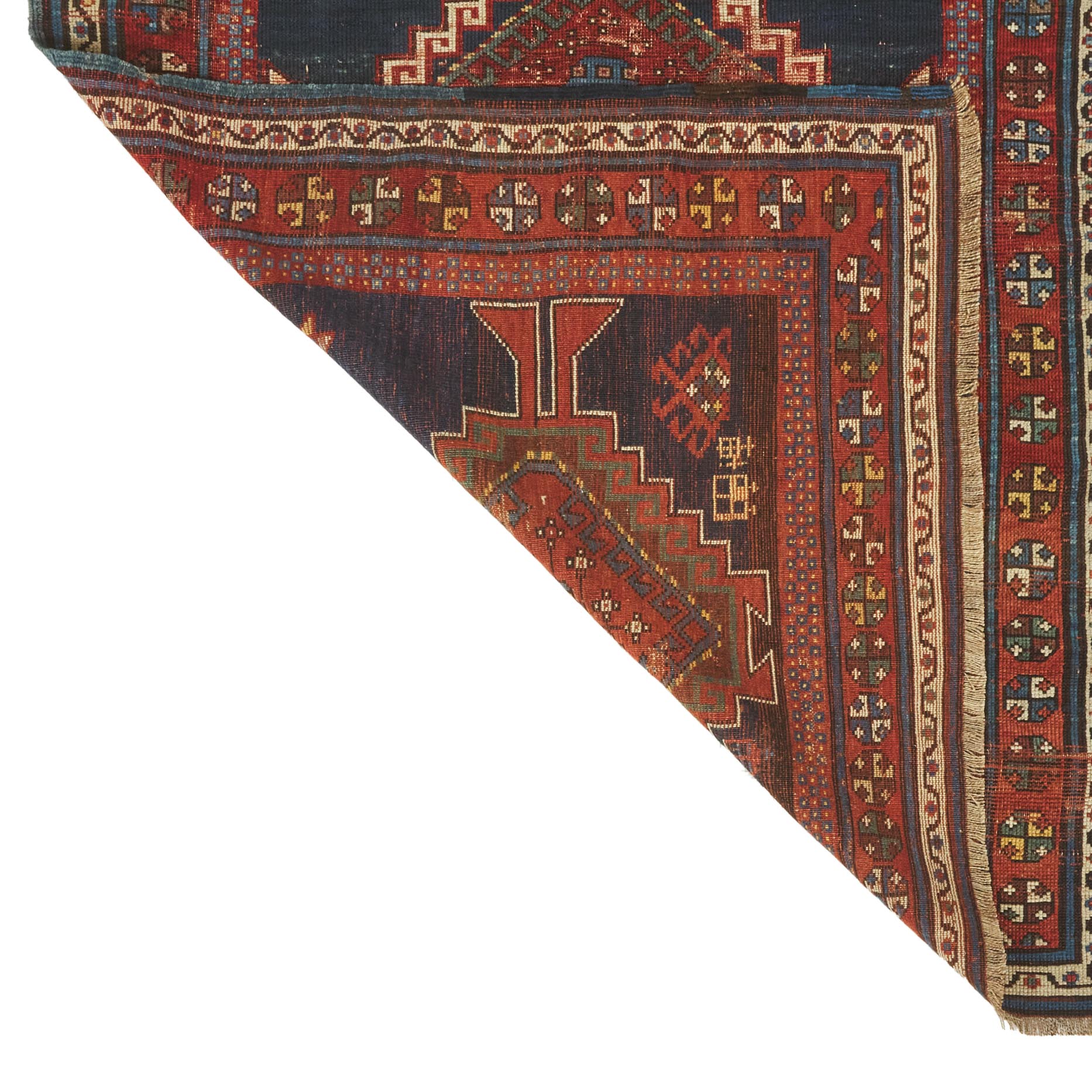 Caucasian Armenian Genje Kazak Long Rug, c.1900