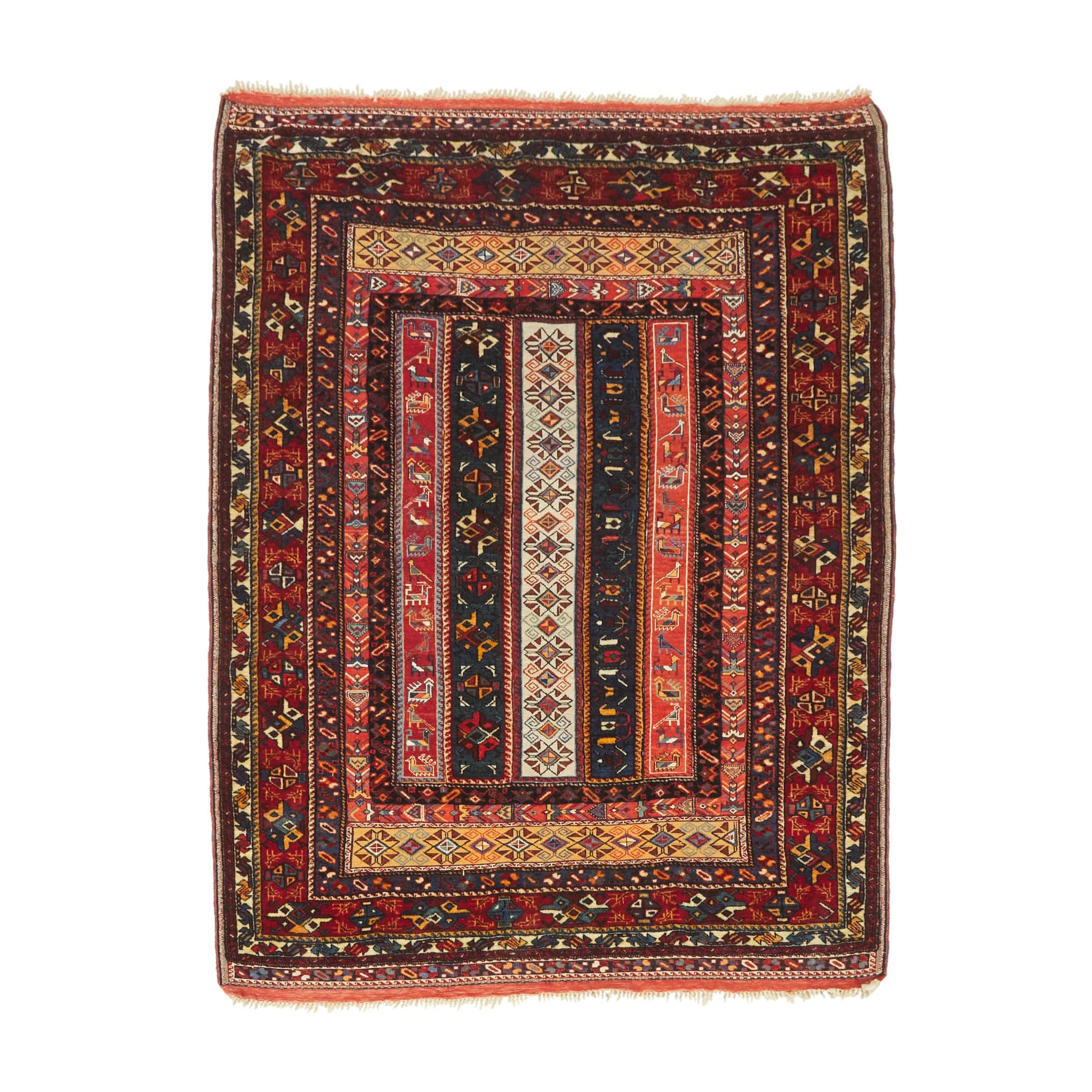 Khorassan Quchan Mixed Weave Kurdish Rug, Persian, c.1970/80