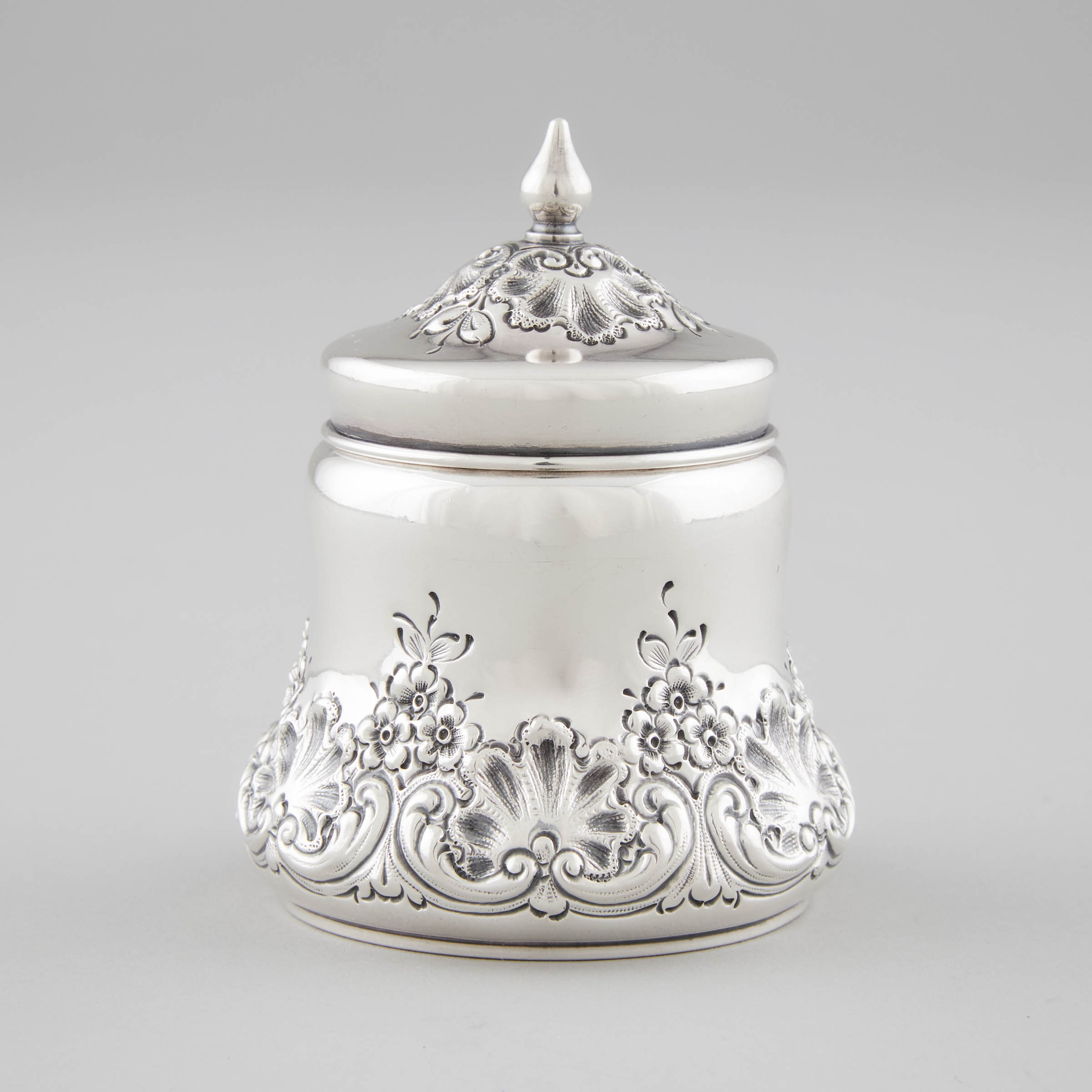 American Silver Small Covered Jar, Theodore B. Starr, New York, N.Y., c.1900