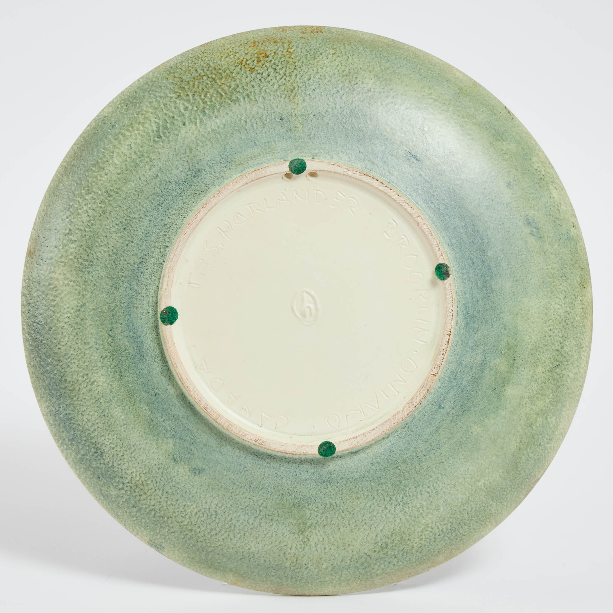 Brooklin Pottery Charger, Theo and Susan Harlander, c.1975