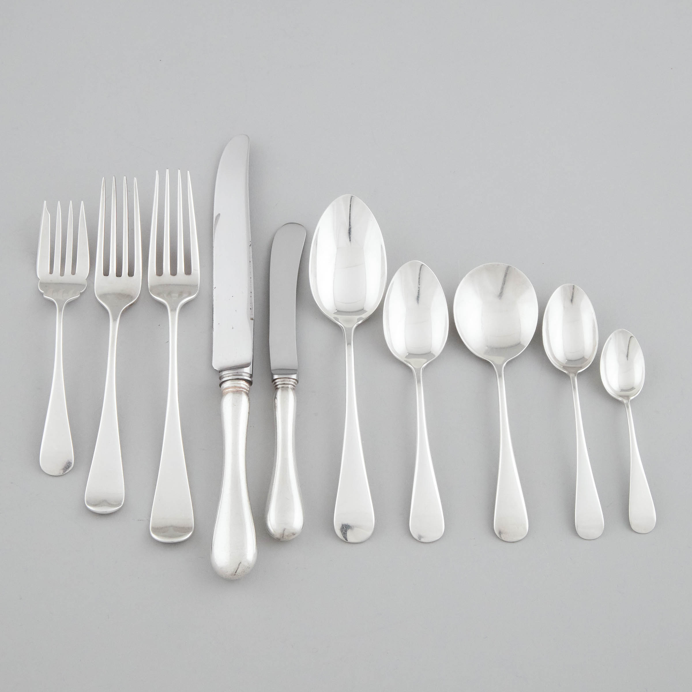 Canadian Silver 'Old English' Pattern Flatware Service, Henry Birks & Sons, Montreal, Que., 20th century