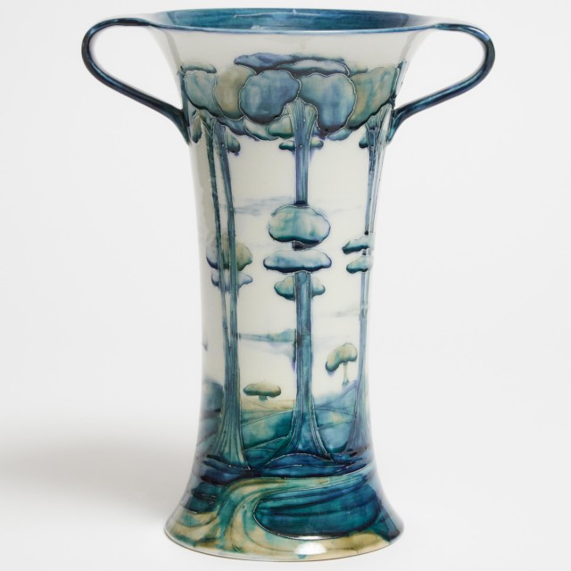 Macintyre Moorcroft Two-Handled Landscape Vase, for Townsend & Co., Newcastle-on-Tyne, c. 1903-04
