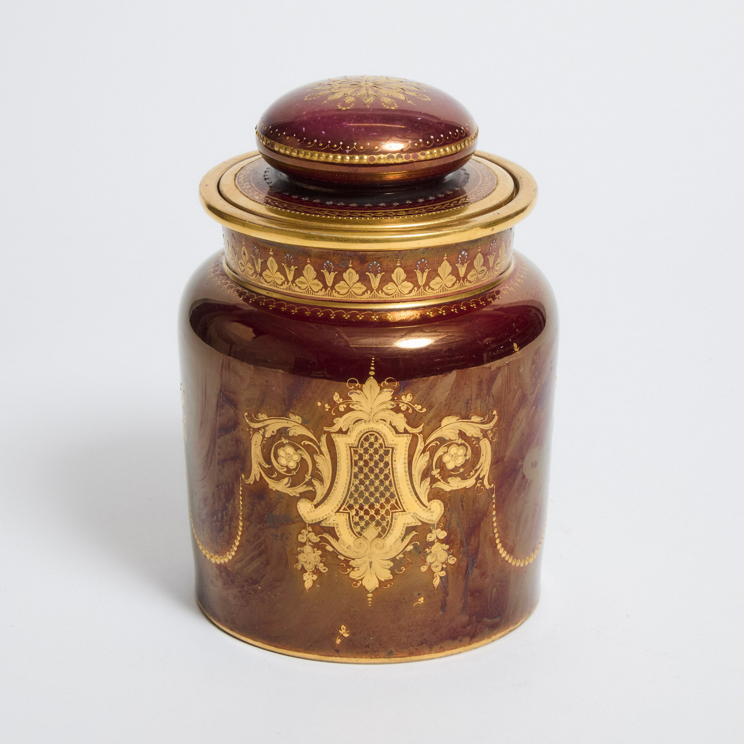 Vienna-Decorated Tobacco Jar, c.1900