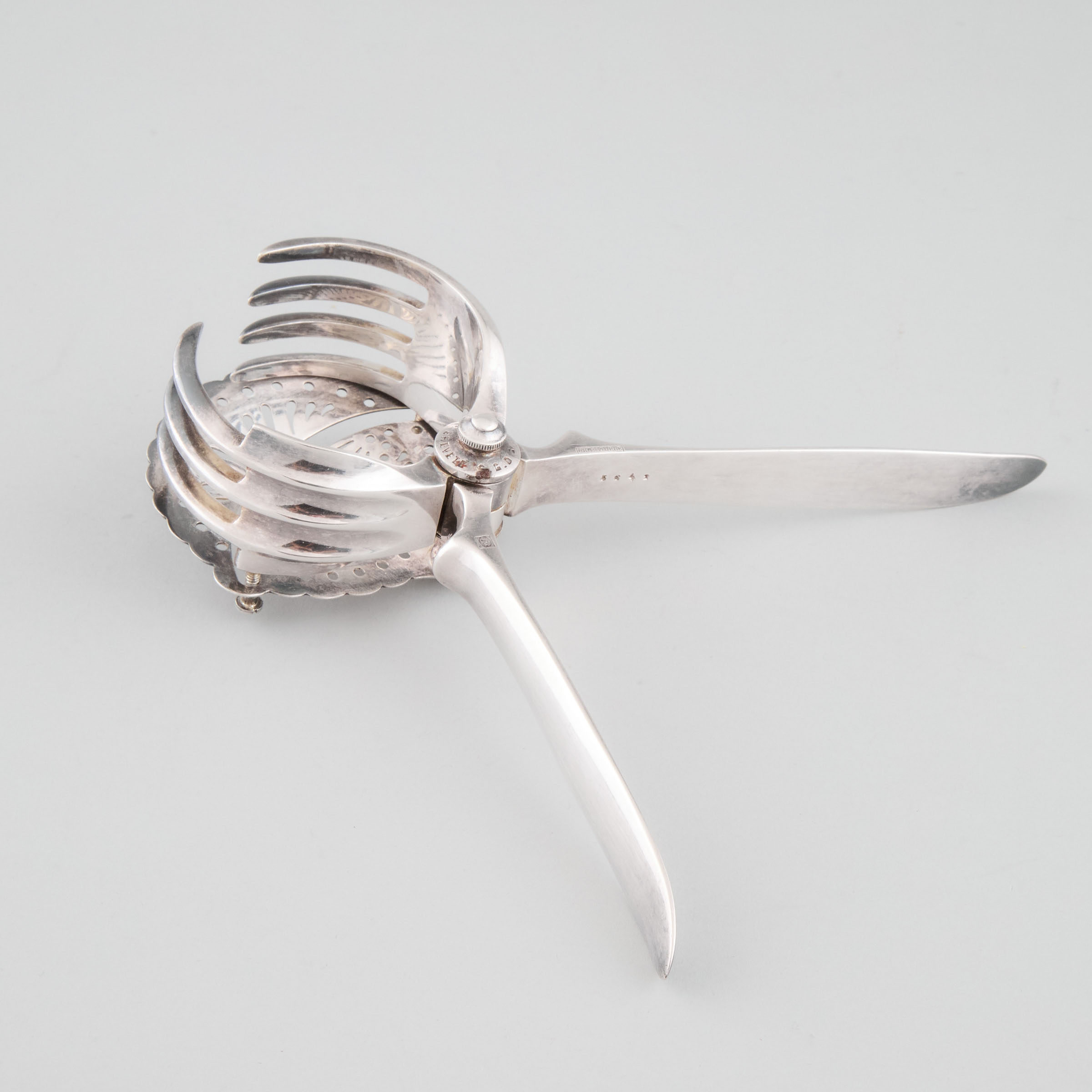 French Silver Plated Lemon Squeezer, Christofle, early 20th century