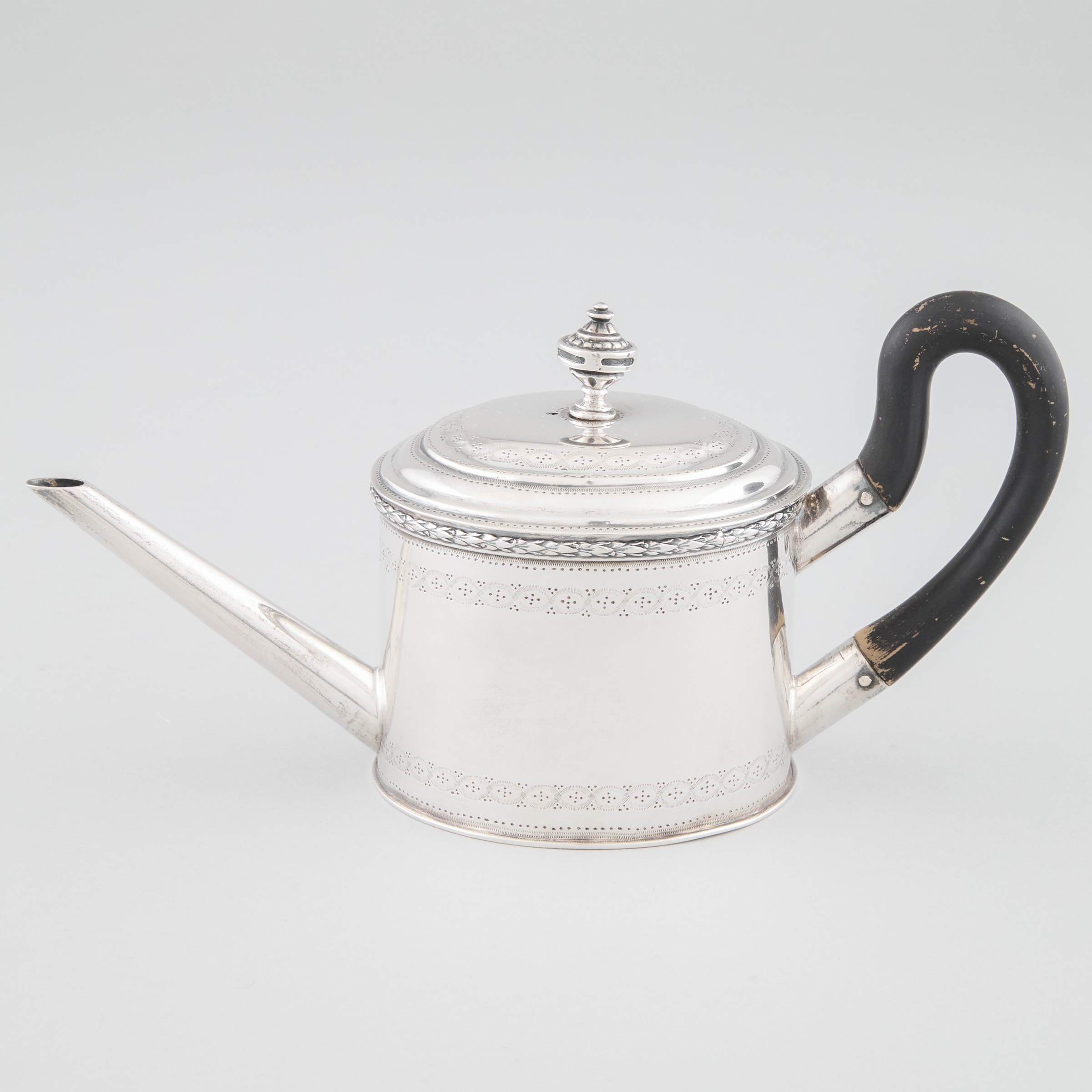 German Silver Teapot, Johann Christian Neuss, Augsburg, 1791-93