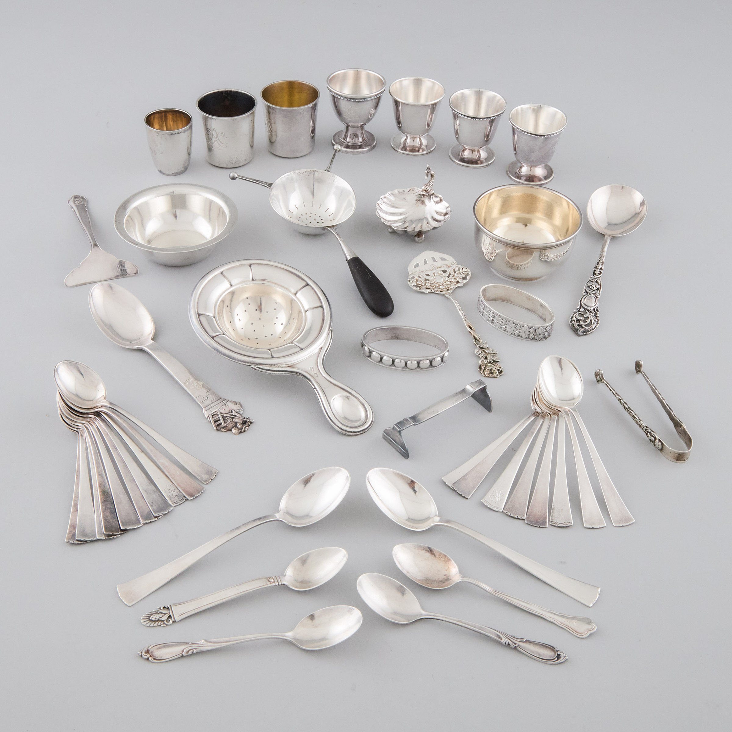 Group of Mainly Swedish Silver, 20th century