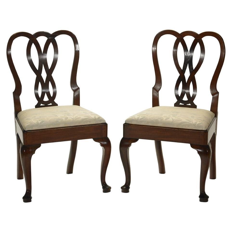 Pair of George II Walnut Side Chairs 