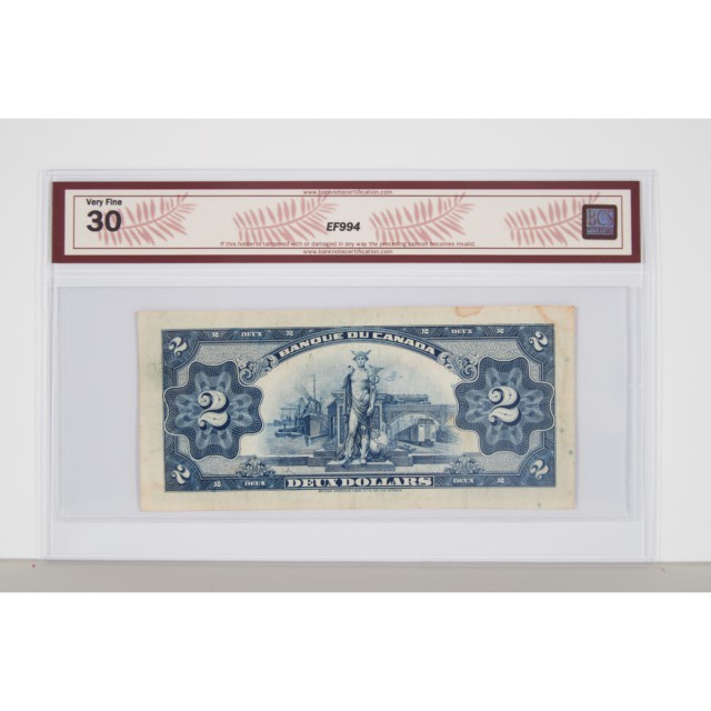 Banque Du Canada 1935 $2 Bank Note