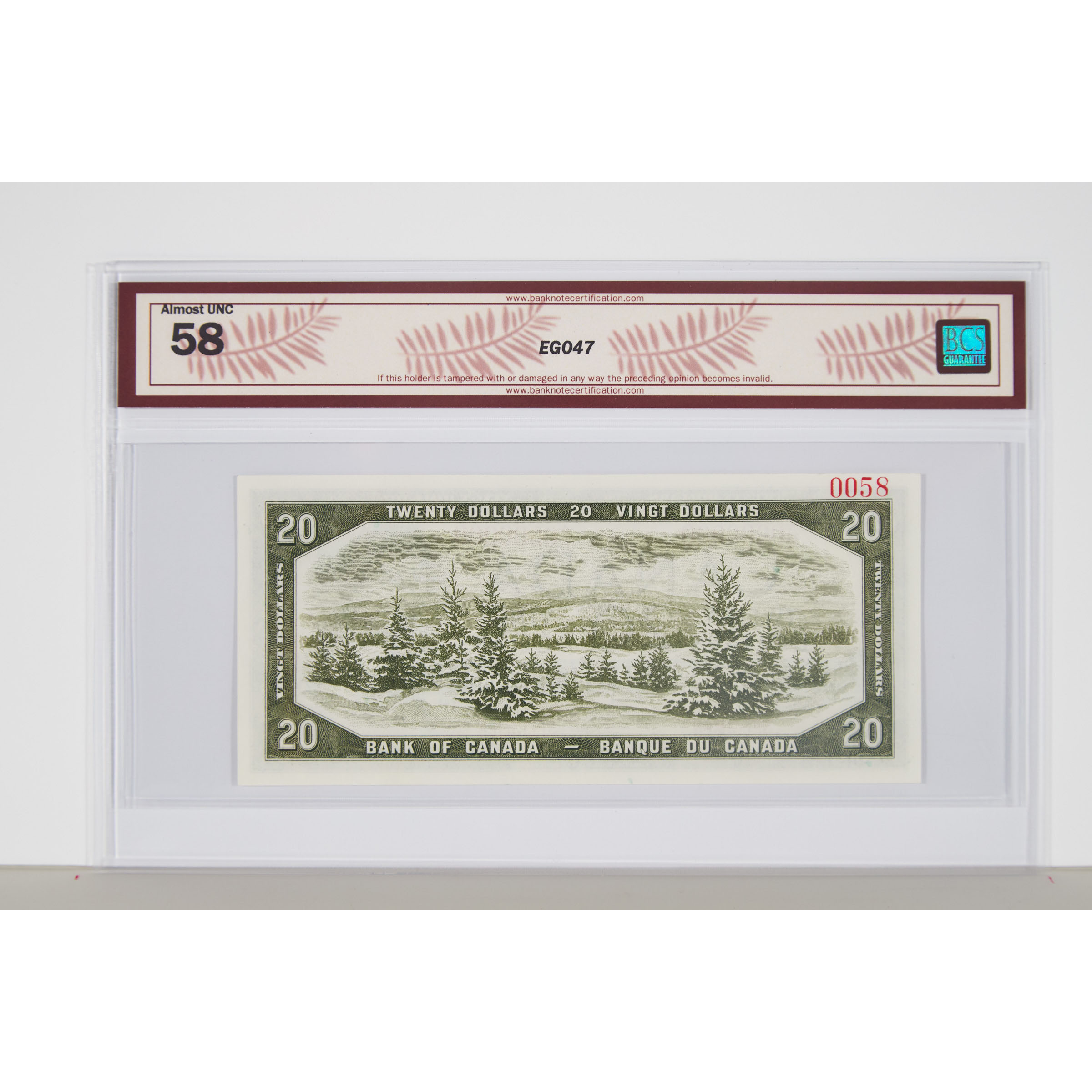 Set Of Eight Bank Of Canada 1954 Devil's Face Specimen Bank Notes