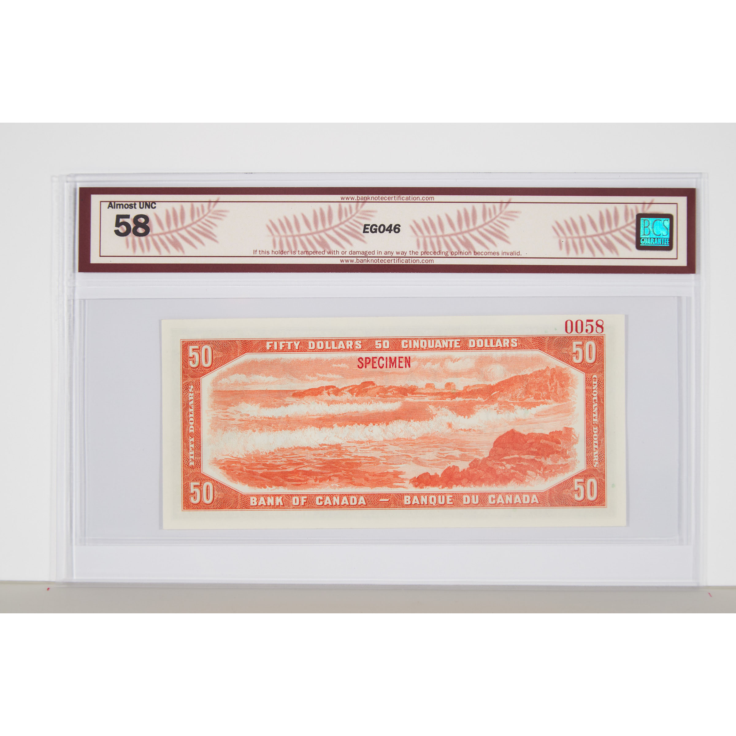 Set Of Eight Bank Of Canada 1954 Devil's Face Specimen Bank Notes