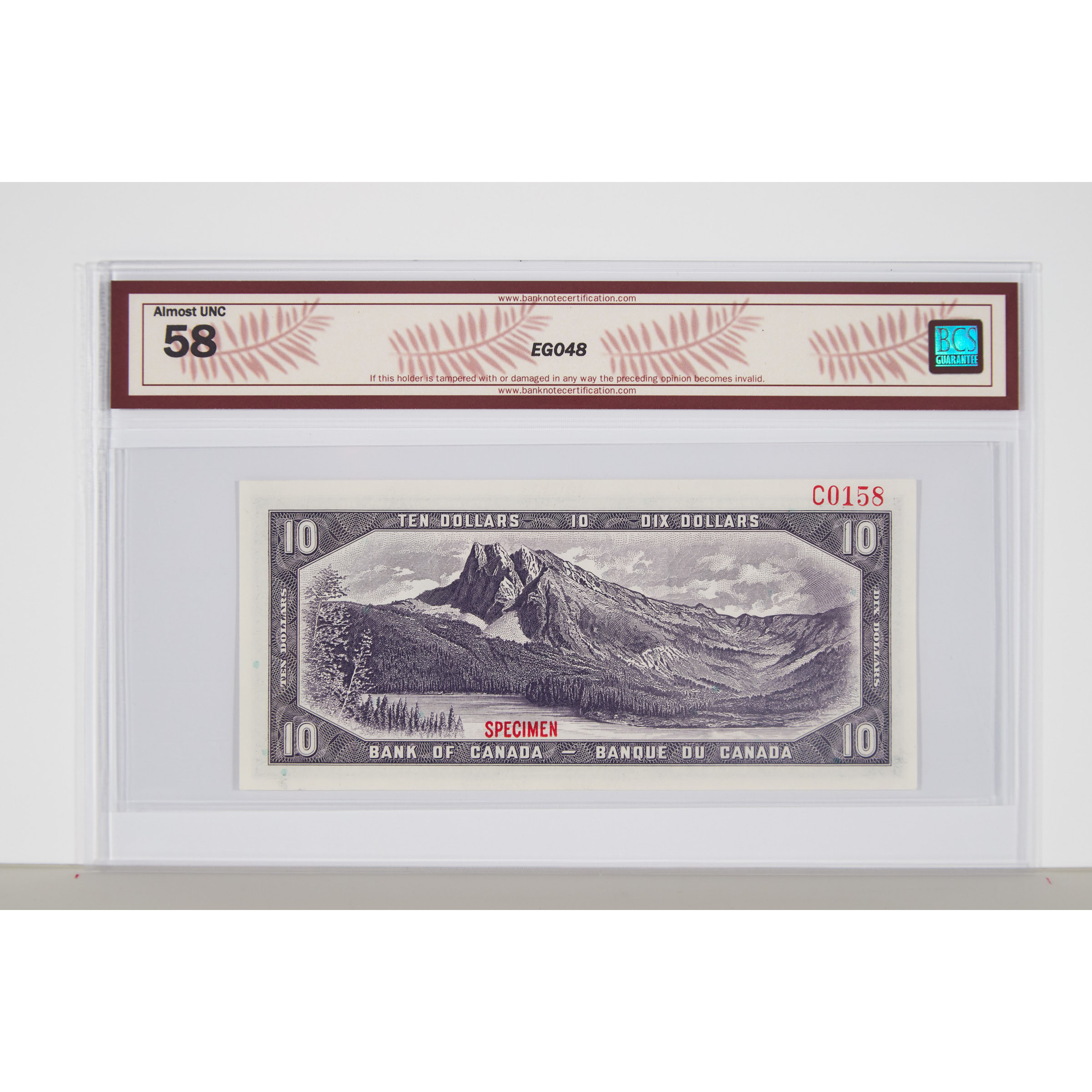 Set Of Eight Bank Of Canada 1954 Devil's Face Specimen Bank Notes