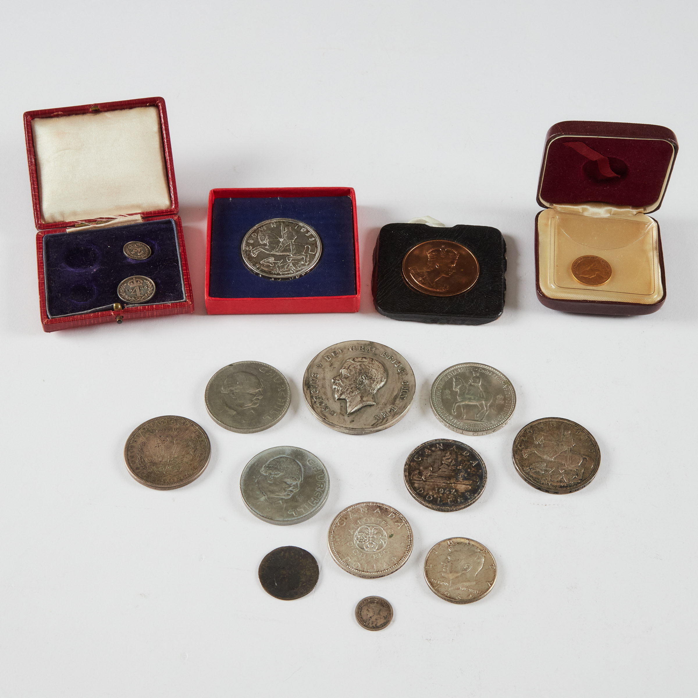 Small Quantity Of Various Coins And Medallions