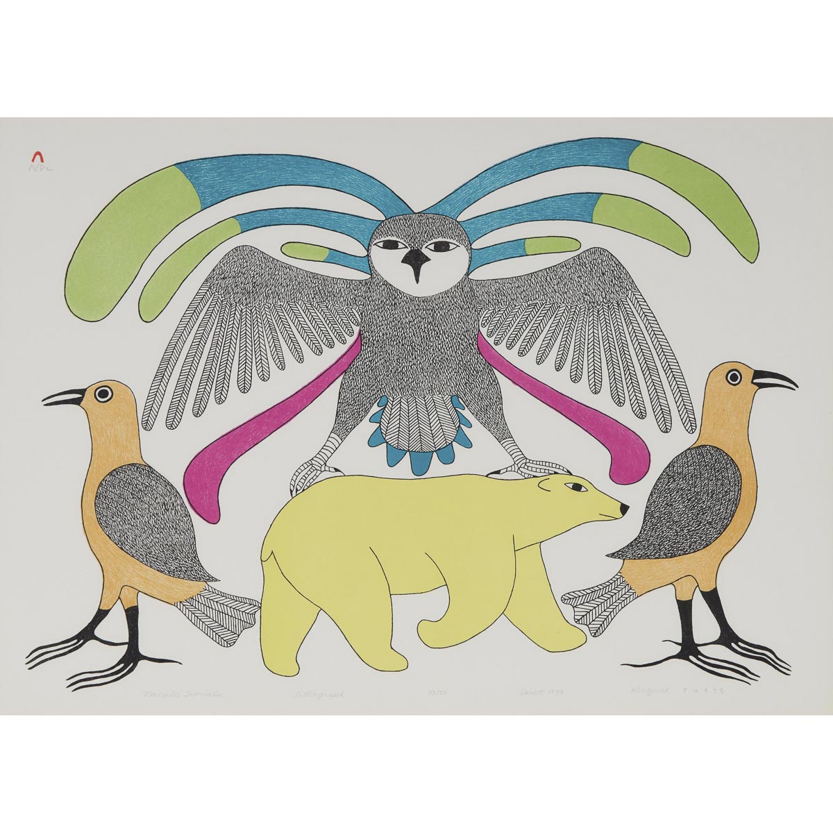 Kenojuak Ashevak ᑭᓄᐊᔭᐊ ᐊᓯᕗ, CC, RCA (1927-2013)