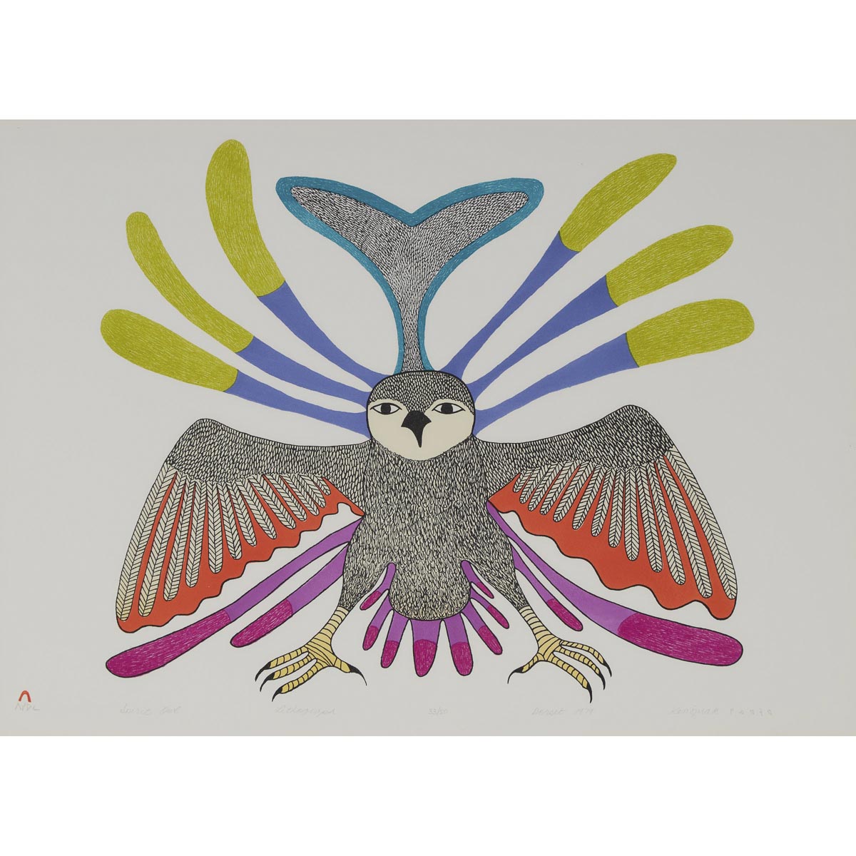 Kenojuak Ashevak ᑭᓄᐊᔭᐊ ᐊᓯᕗ, CC, RCA (1927-2013)