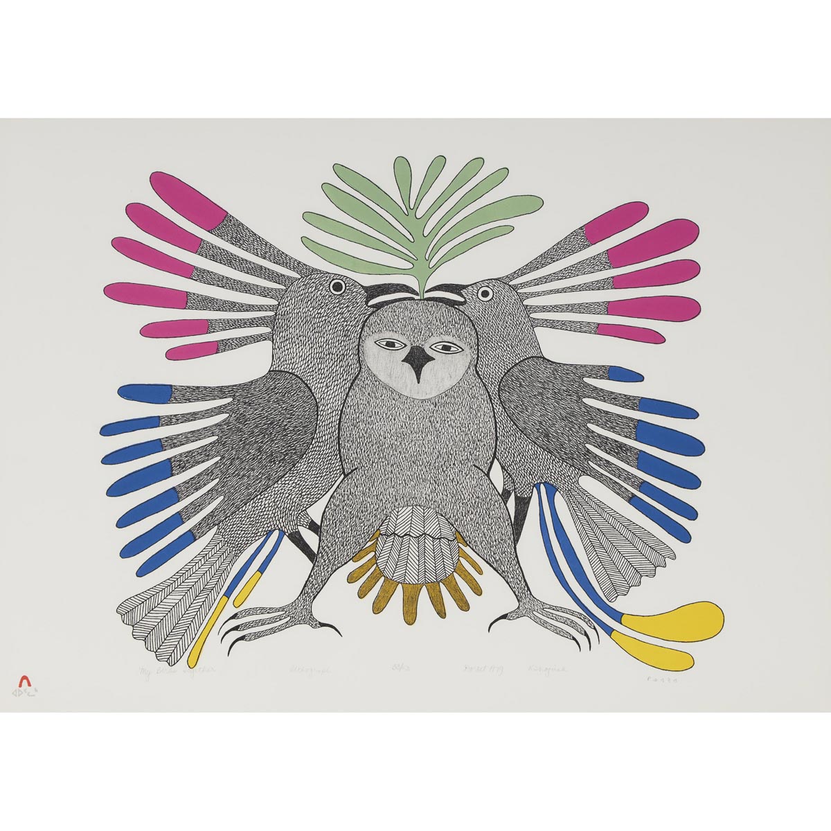 Kenojuak Ashevak ᑭᓄᐊᔭᐊ ᐊᓯᕗ, CC, RCA (1927-2013)