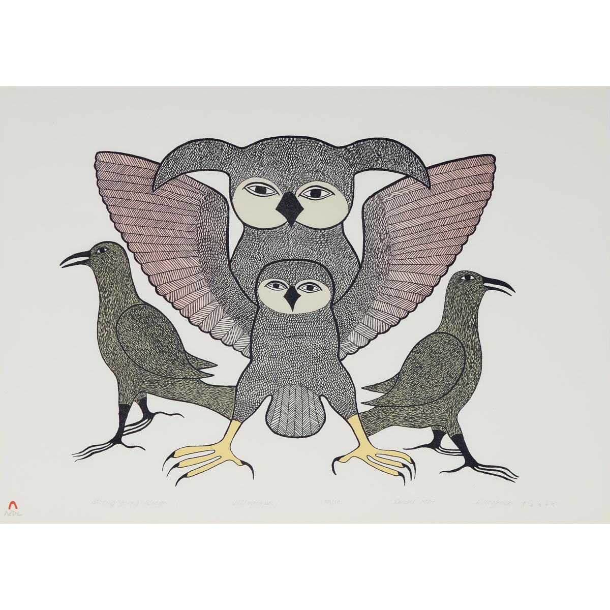 Kenojuak Ashevak ᑭᓄᐊᔭᐊ ᐊᓯᕗ, CC, RCA (1927-2013)