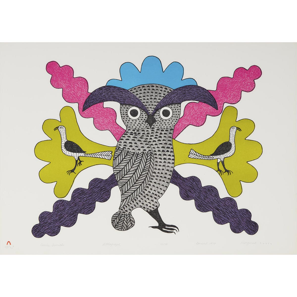 Kenojuak Ashevak ᑭᓄᐊᔭᐊ ᐊᓯᕗ, CC, RCA (1927-2013)