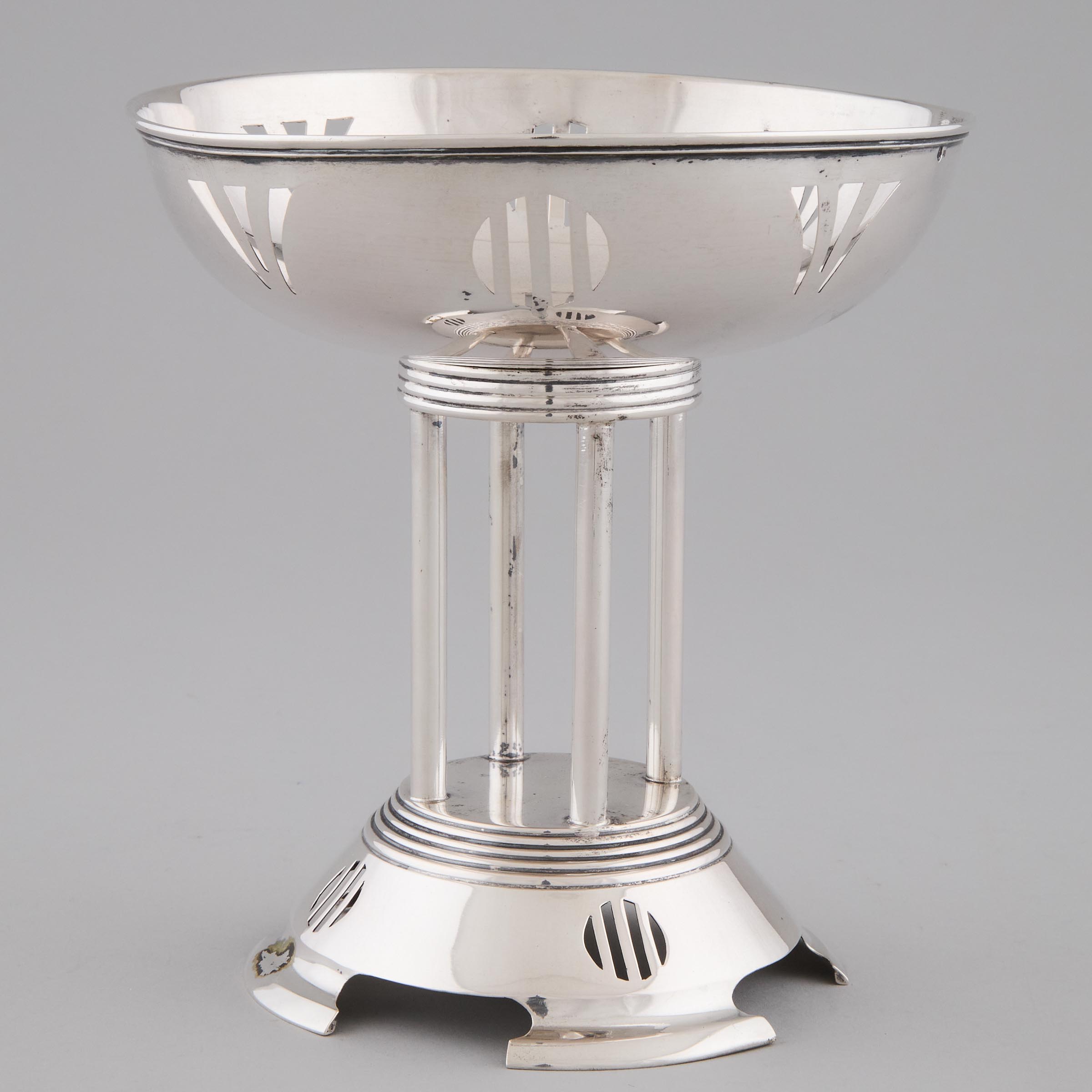 Austro-Hungarian Secessionist Silver Comport, Vienna, early 20th C 